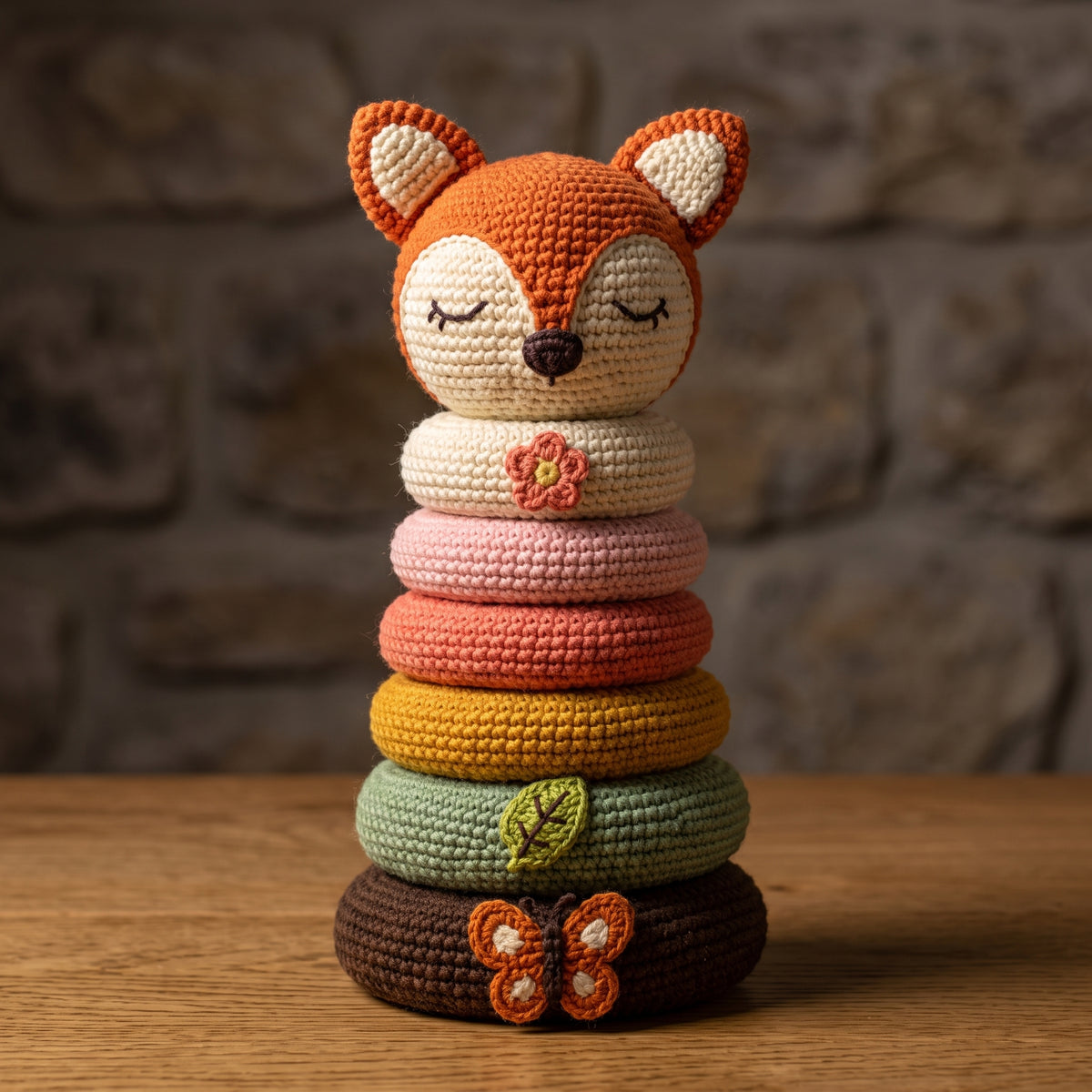 Crochet Stacking Toy Pattern Bundle PDF, 6 Animal Stacking Rings