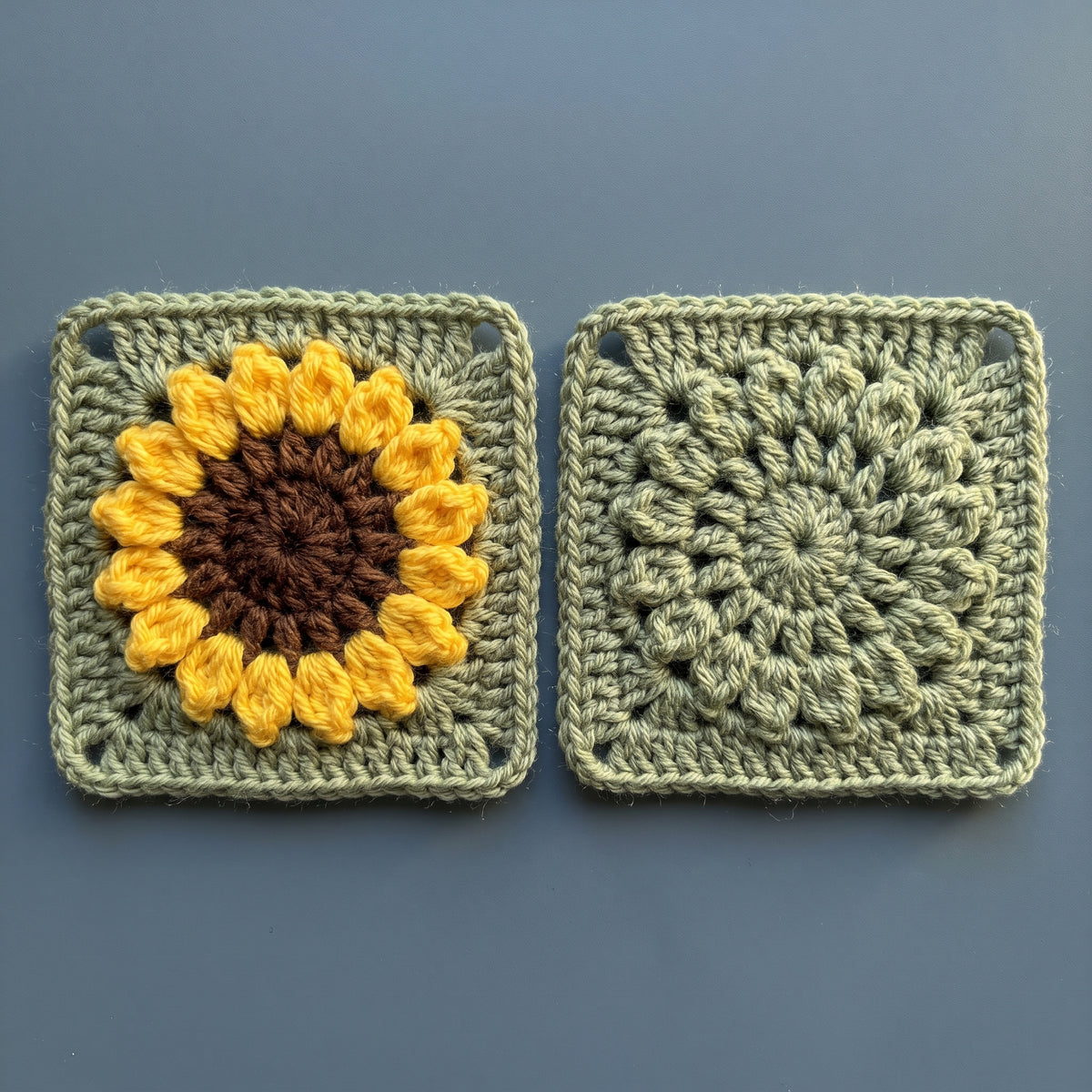 Sunflower Granny Square Blanket Crochet Pattern PDF, Bedspread