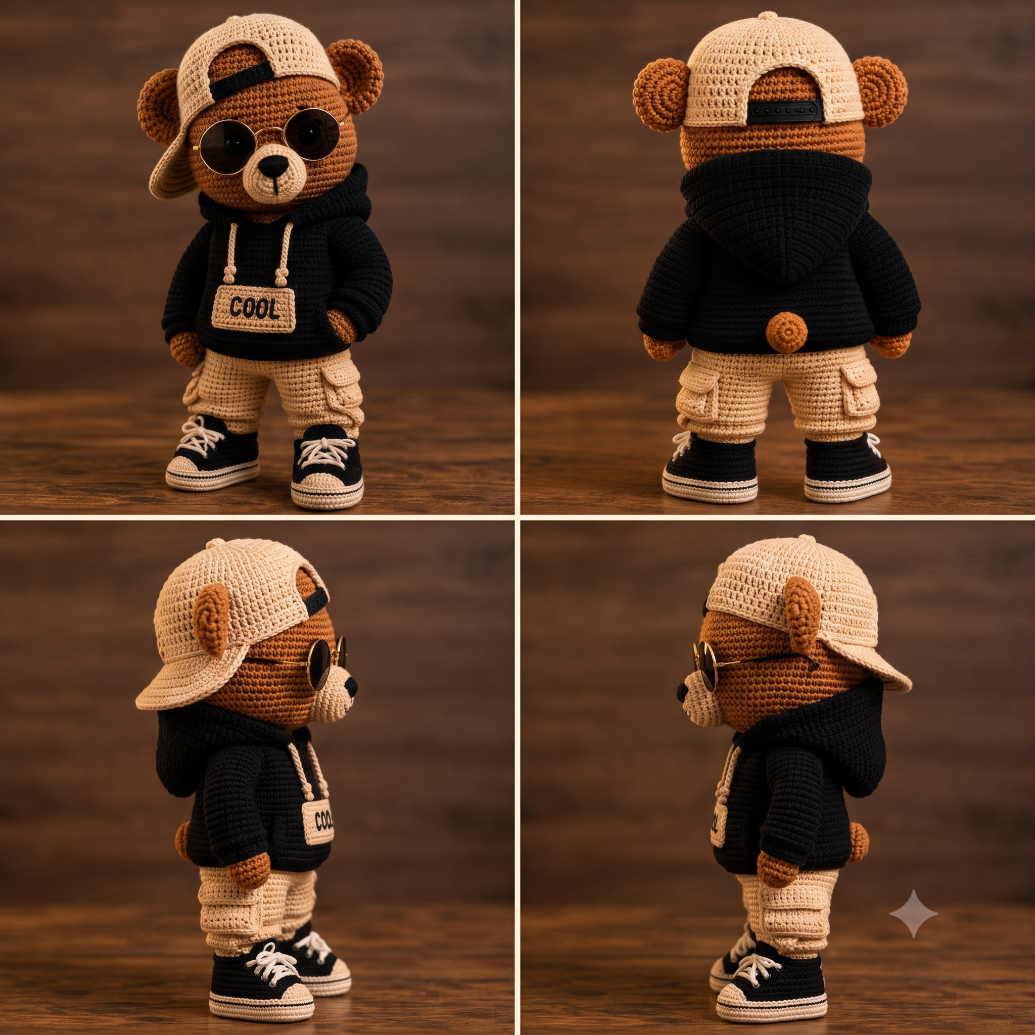 Crochet Bear Pattern PDF | Amigurumi Bear Crochet Pattern | Streetwear Teddy Bear Tutorial | Hoodie Bear Plush Pattern | Amigurumi Bear PDF