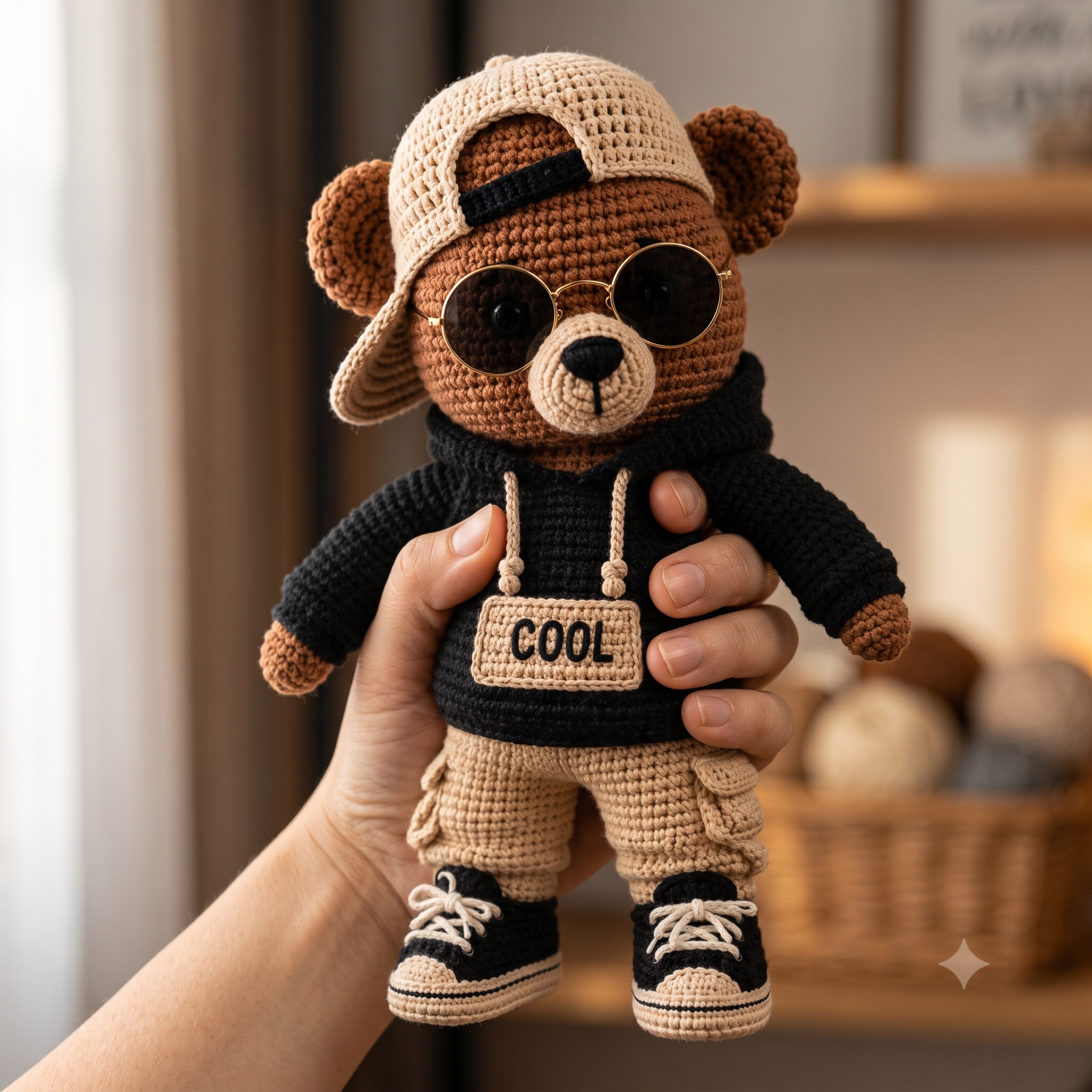 Crochet Bear Pattern PDF | Amigurumi Bear Crochet Pattern | Streetwear Teddy Bear Tutorial | Hoodie Bear Plush Pattern | Amigurumi Bear PDF