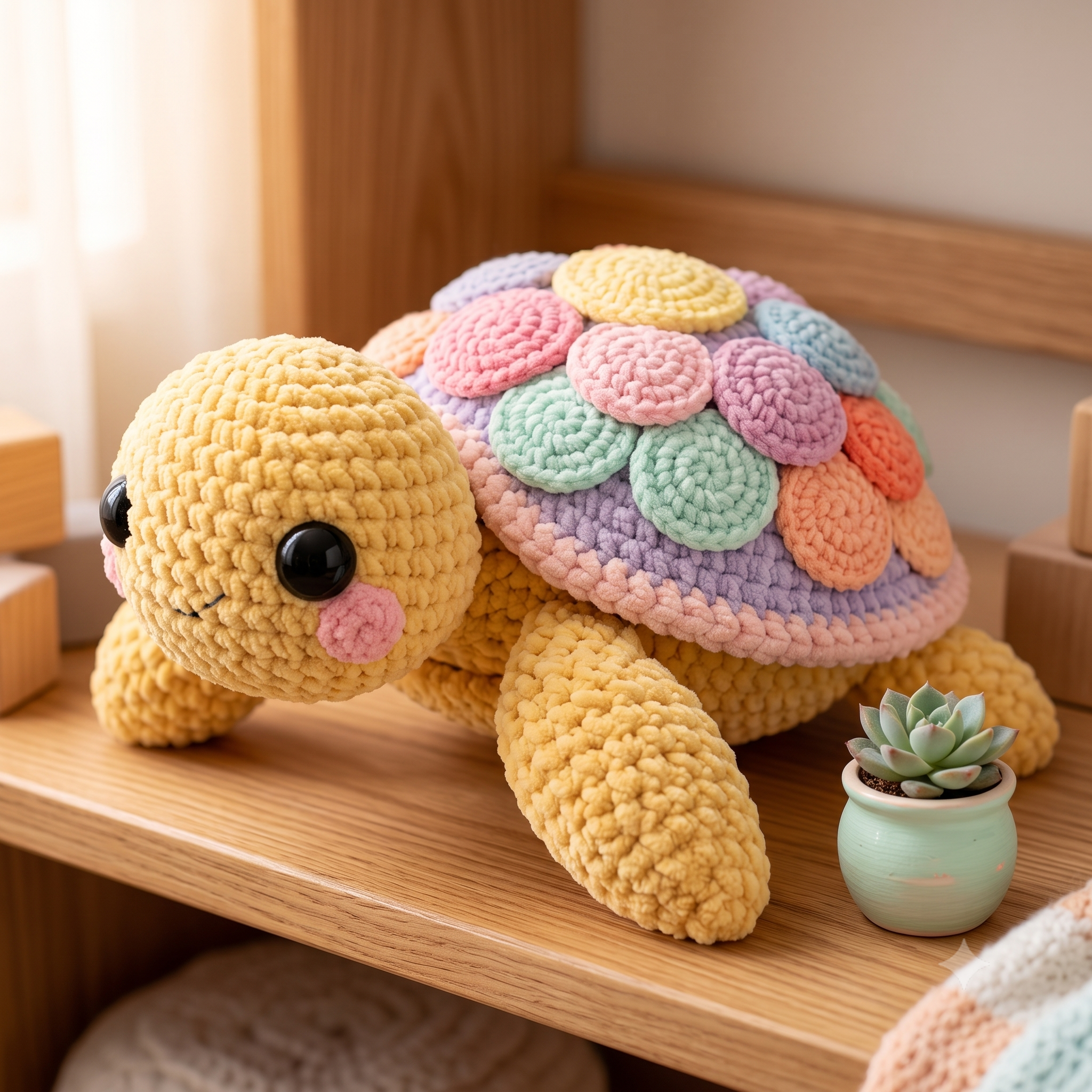 Amigurumi Turtle Pattern Crochet PDF Download, Stuffed Baby Sea Turtle Plushie, Easy Beginner Friendly, Pastel Nursery Decor, Handmade Gift