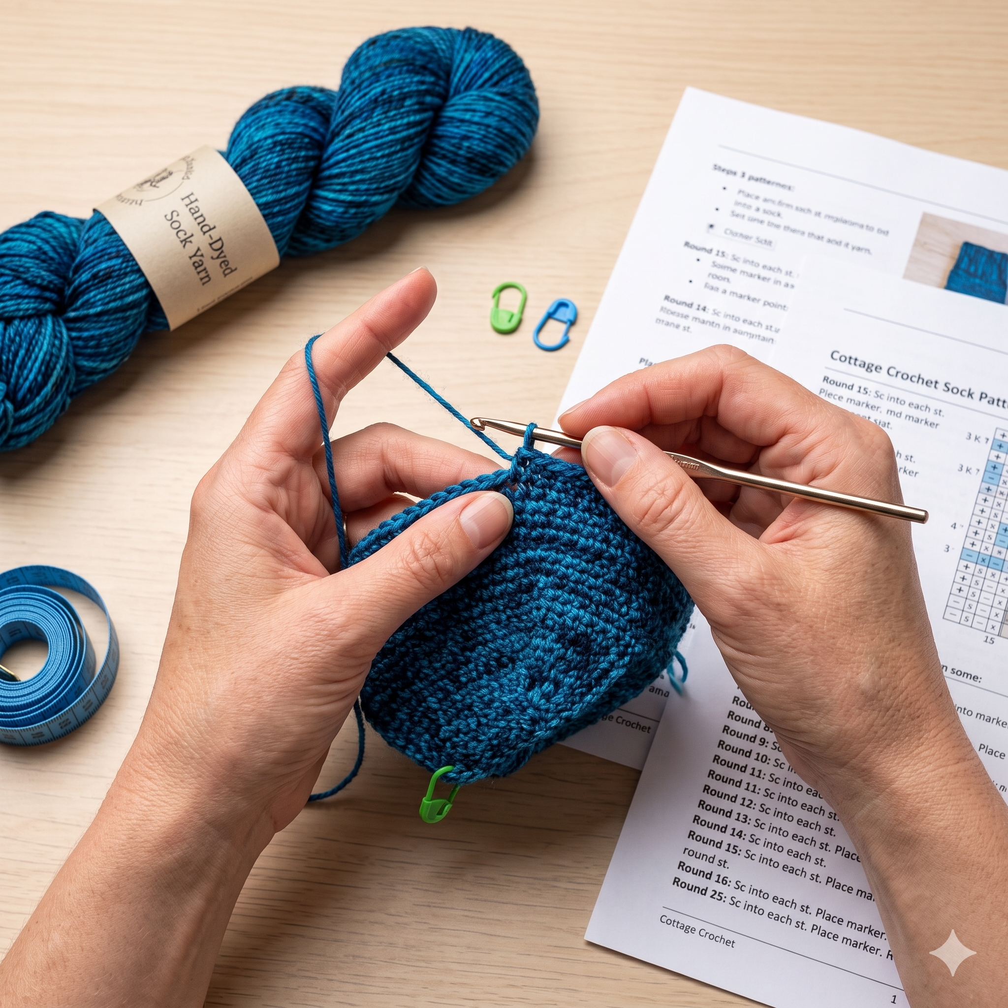 Ultimate Basic Socks โ Crochet Pattern (PDF) | Made-to-Measure Everyday Socks