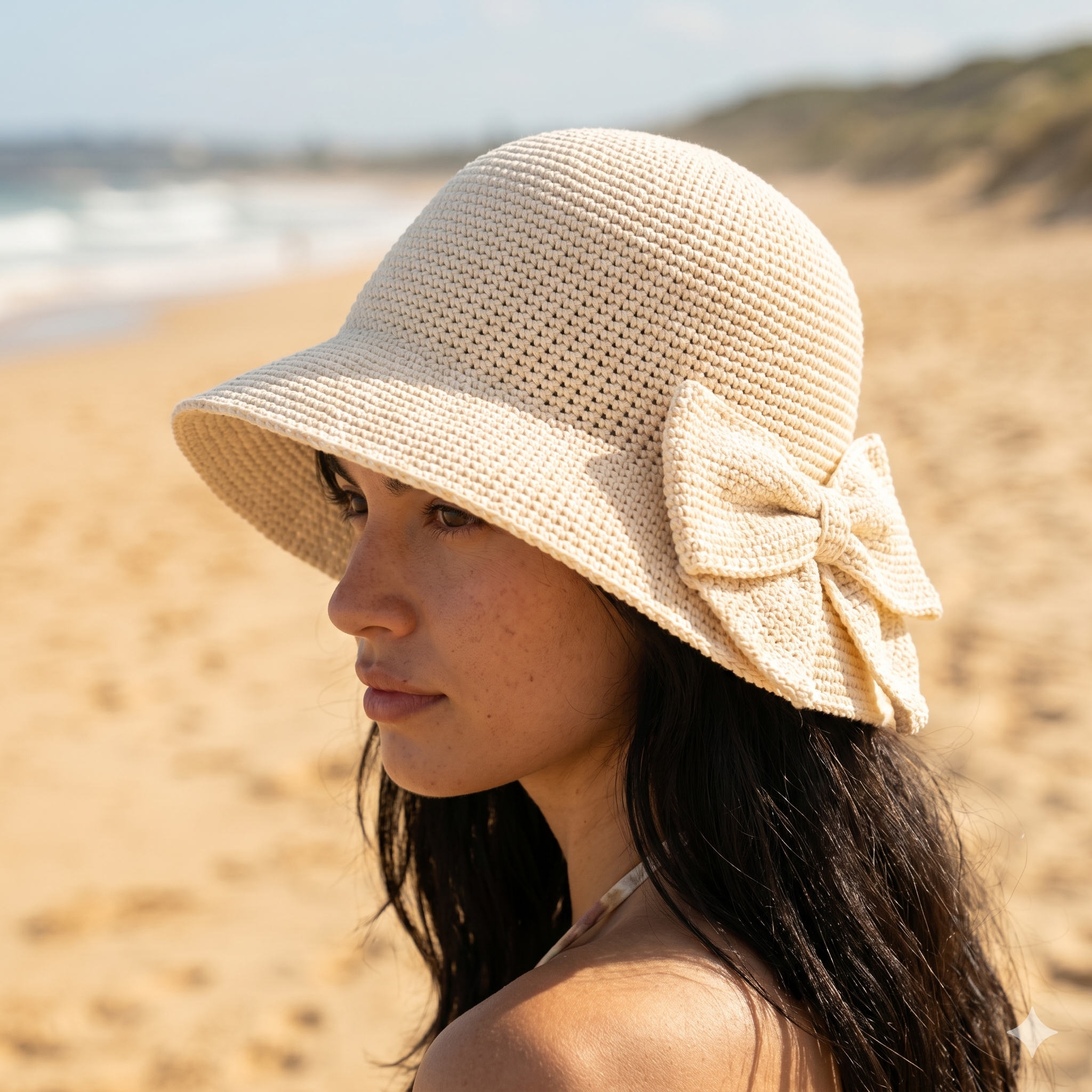 Vintage Bow Hat โ Crochet Pattern (PDF) | Summer Sun Hat with Bow