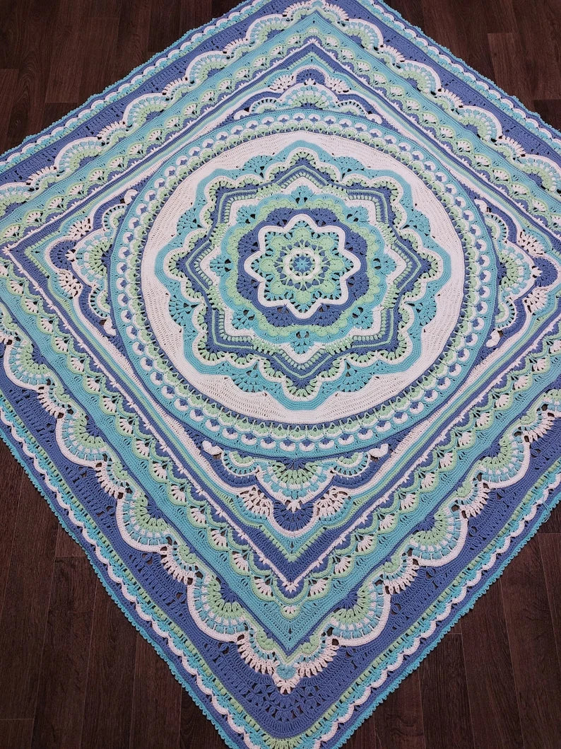 Blooming Hope Crochet Blanket Pattern: Vintage Vibe Photo Tutorial (PDF)
