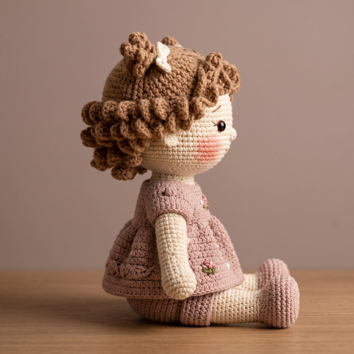 Crochet Doll Pattern PDF | Curly Hair Amigurumi Girl Doll, 10-12 in, US Terms | Instant Download