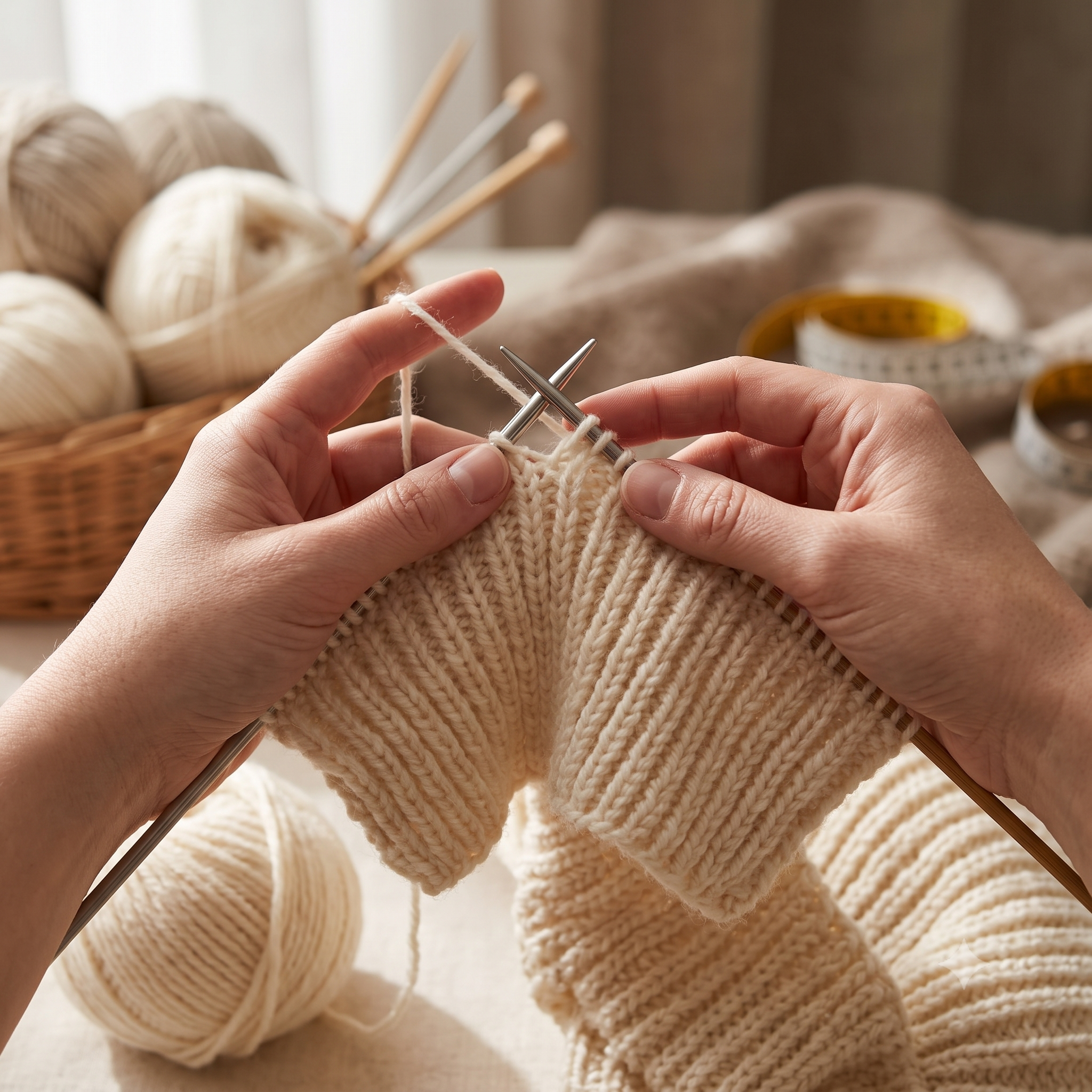 V-Neck Sweater Knitting Pattern – PDF Ribbed Pullover Pattern – 5 Sizes 34/36 to 50/52 – Fisherman's Rib V-Neck Jumper – Instant Download