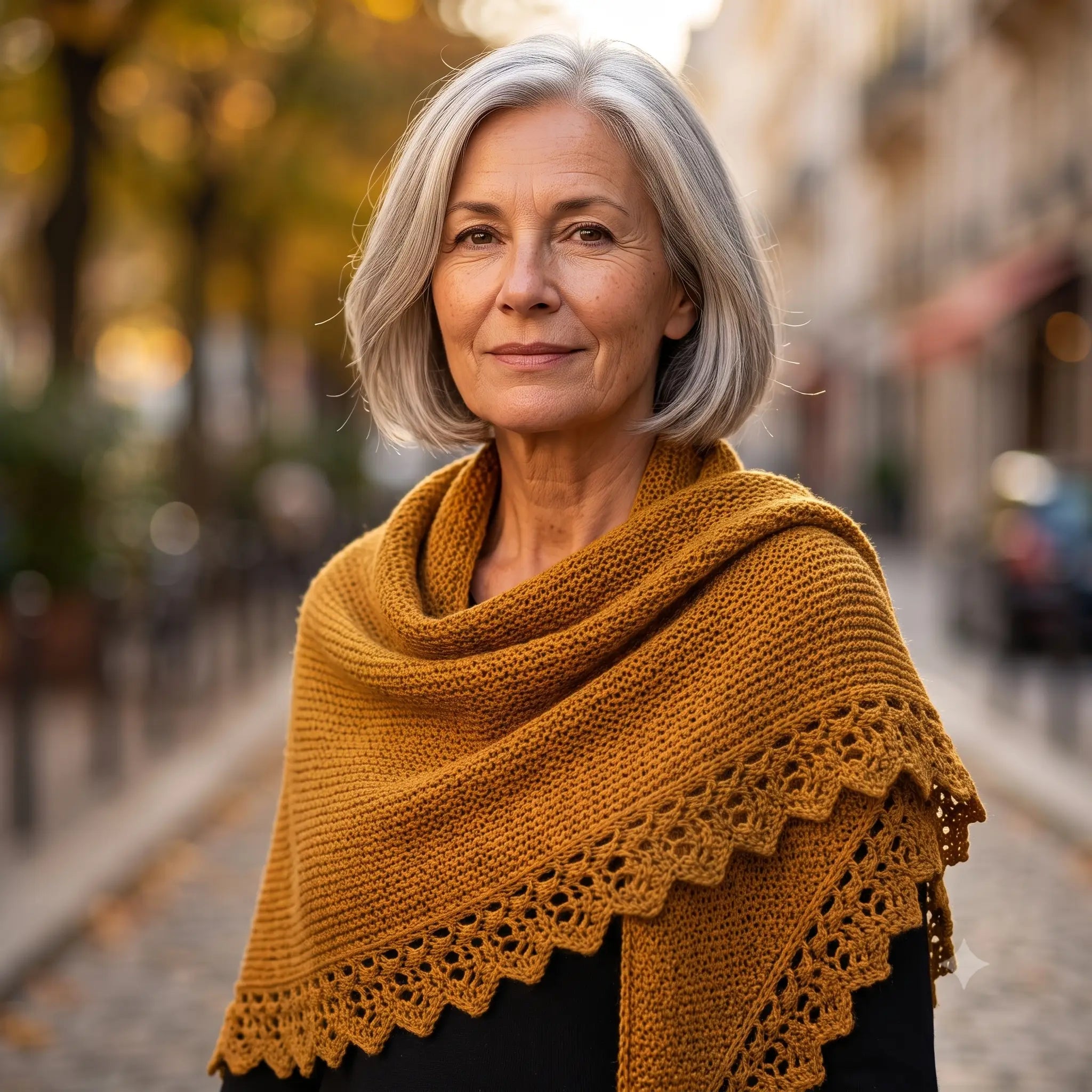 Knit Shawl Pattern PDF, Triangle Shawl Knitting Pattern, Garter Stitch Wrap with Lace Border, 3 Sizes, Beginner Friendly Instant Download