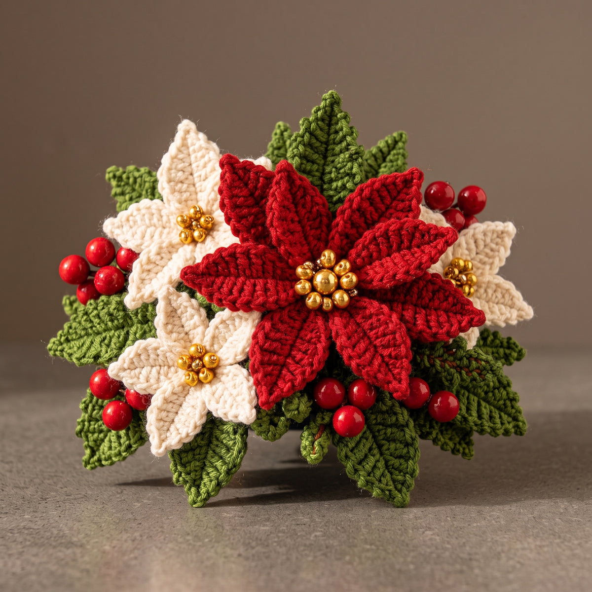 Christmas Crochet Pattern Bundle, 4 in 1 Christmas Basket Pots, Tree, Poinsettia, Candy Cane and Reindeer, PDF