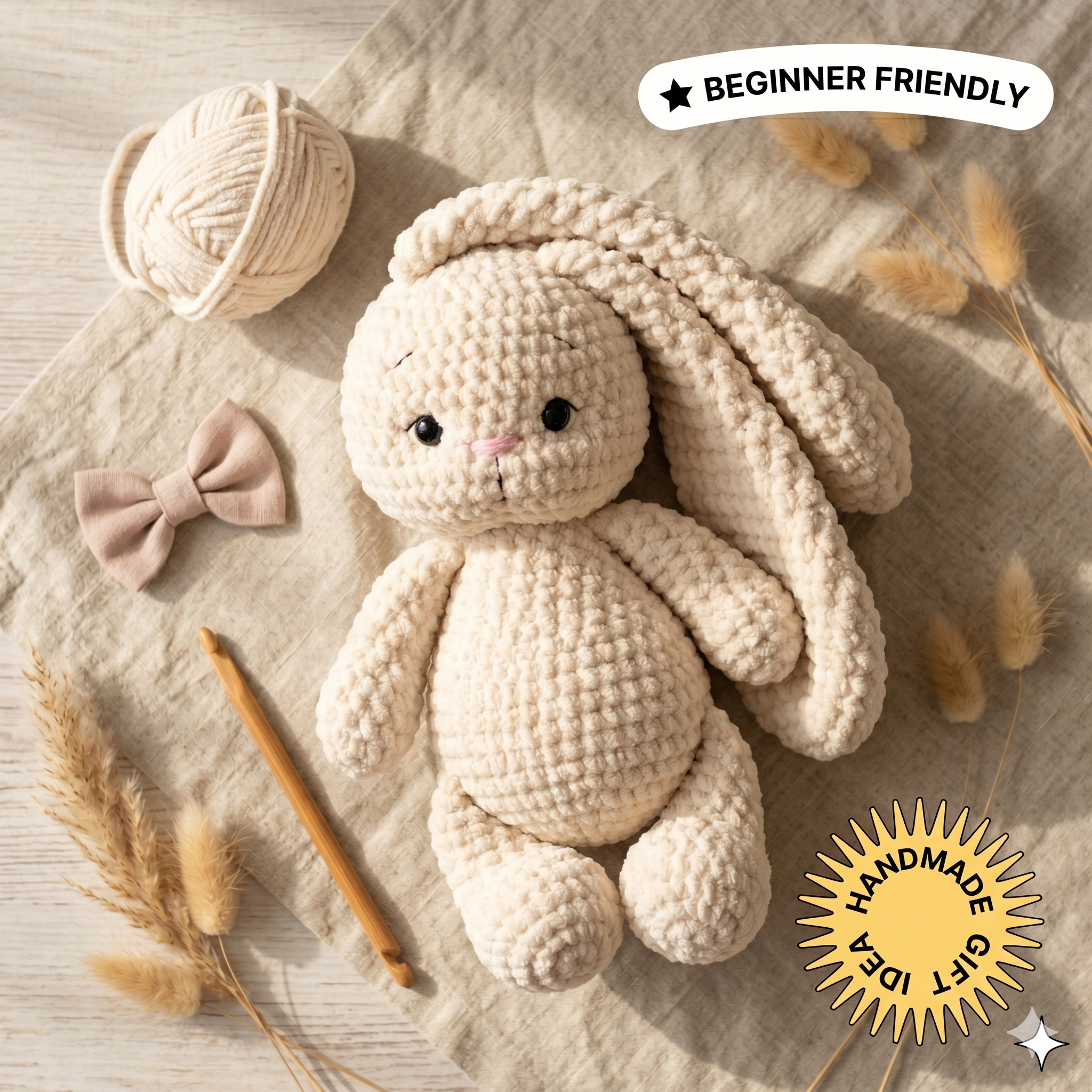 Crochet Pattern Bunny PDF, Amigurumi Bunny Pattern Toys, Rabbit crochet pattern for Beginners, Easter Bunny Crochet, Crochet Rabbit Pattern