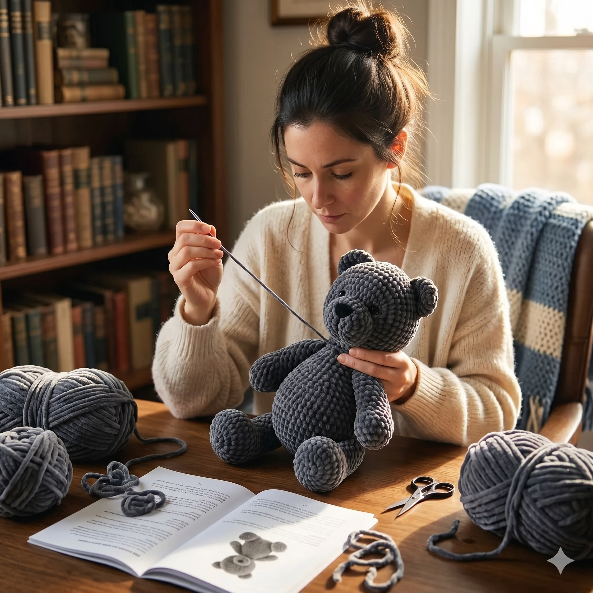 Amigurumi Teddy Bear Crochet Pattern | Plush Stuffed Animal Toy PDF