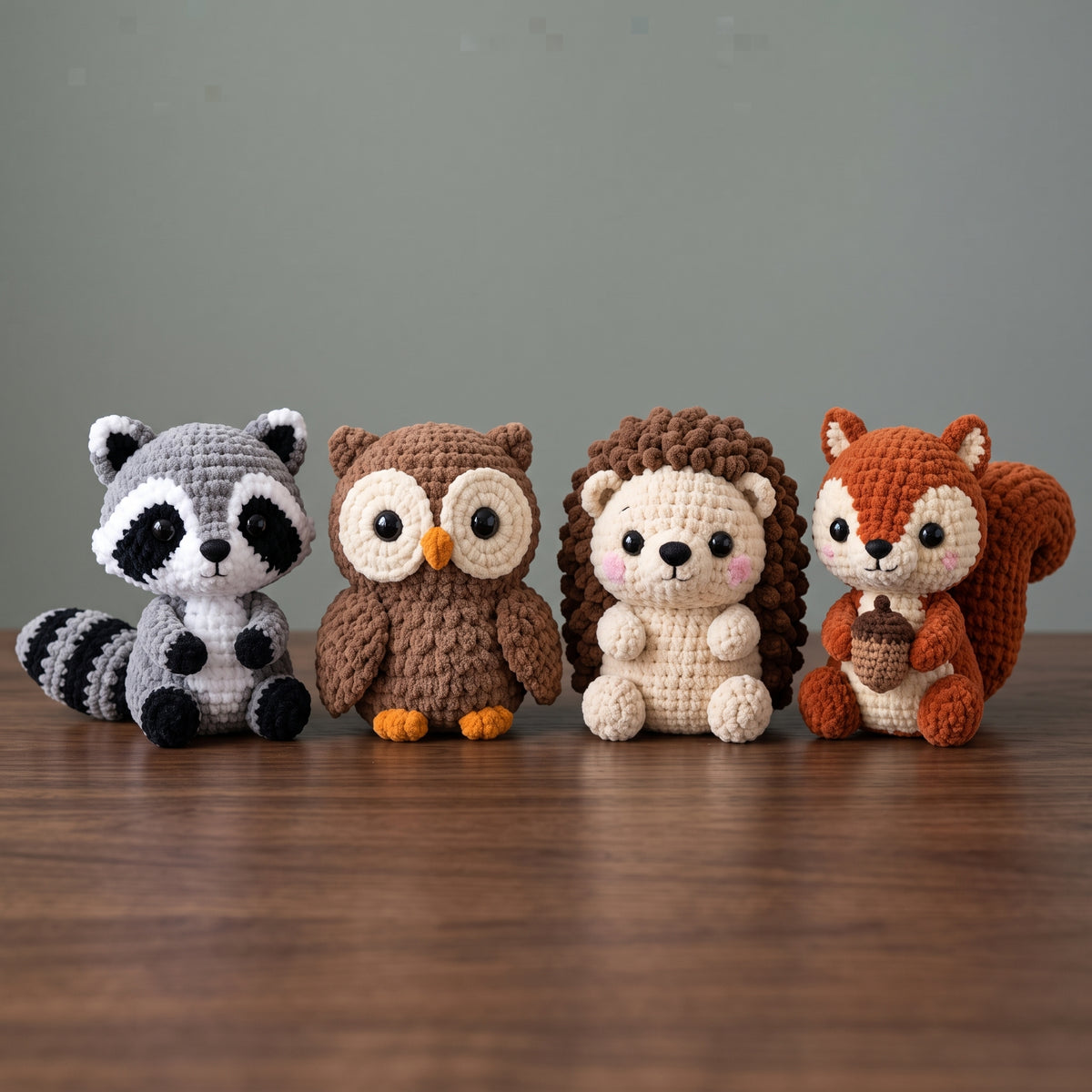 Crochet Animal Pattern Bundle PDF | 8 Woodland Amigurumi - Fox, Bear, Bunny, Deer, Owl & More | Chenille Plush, US Terms