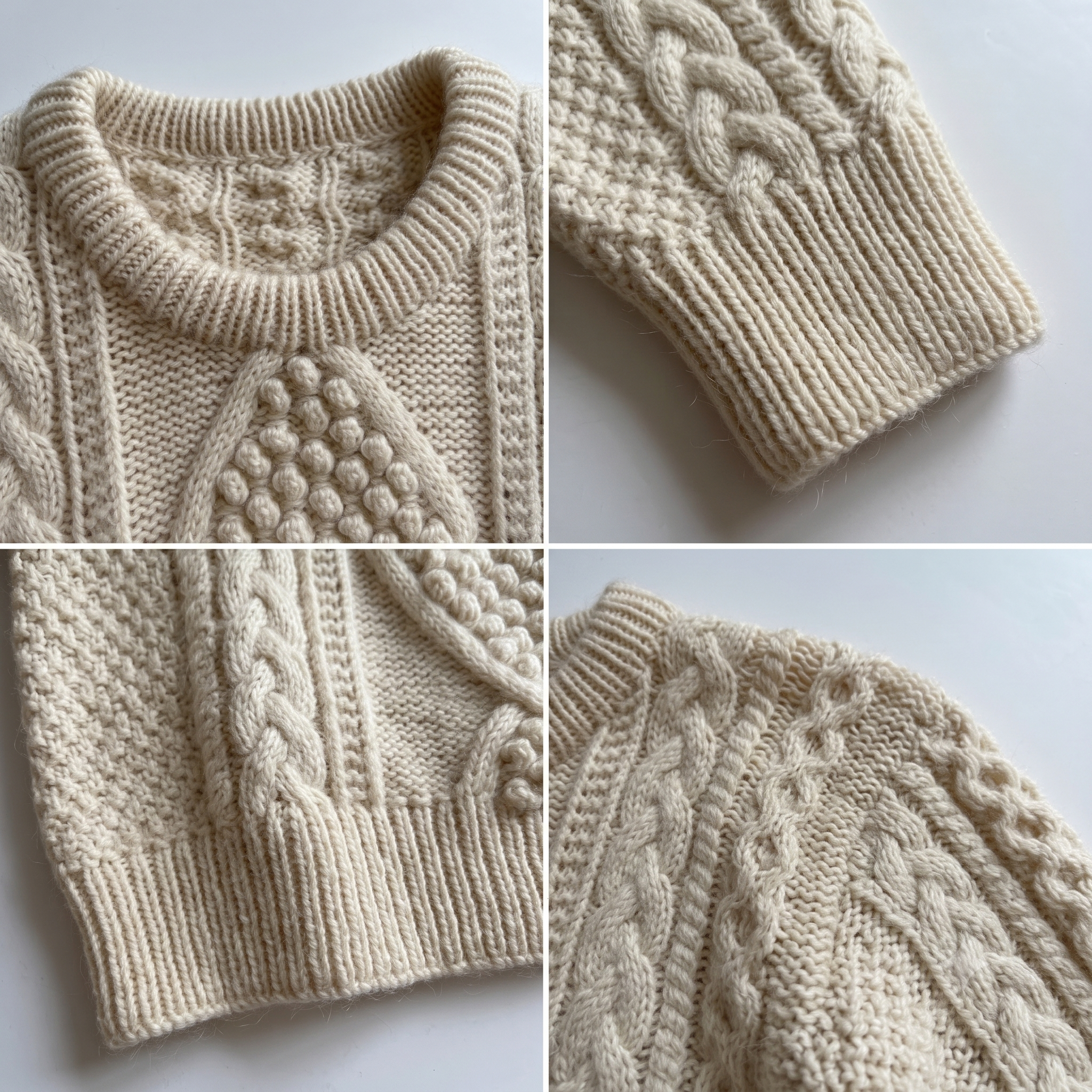 Aran Cable Sweater Knitting Pattern PDF | Top Down Fisherman Jumper | 8 Sizes Worsted and Mohair | Instant Download