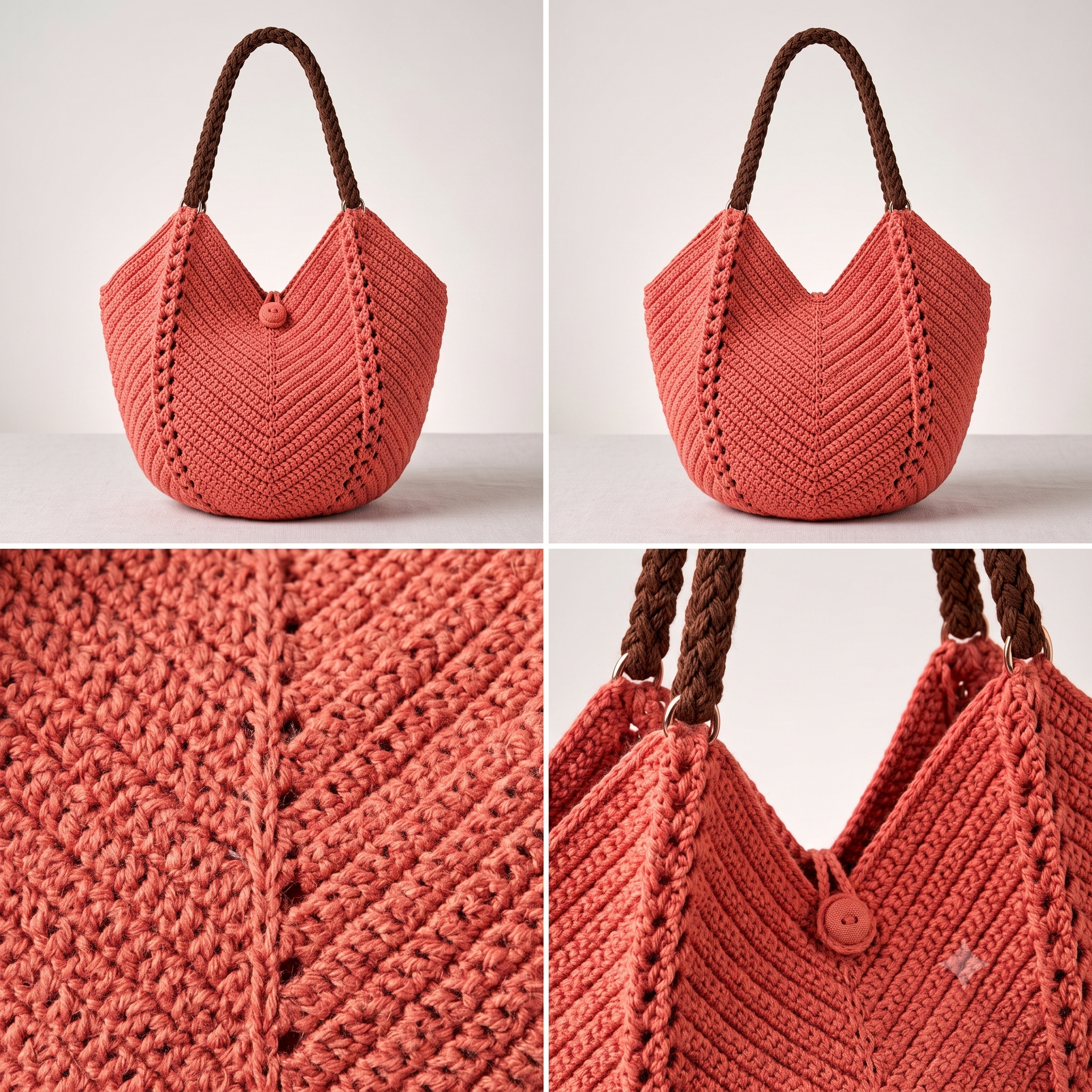 Crochet Square Motif Shoulder Bag Pattern PDF, Easy Purse Tutorial, Textured Bag Pattern, Digital Download, Beginner Friendly