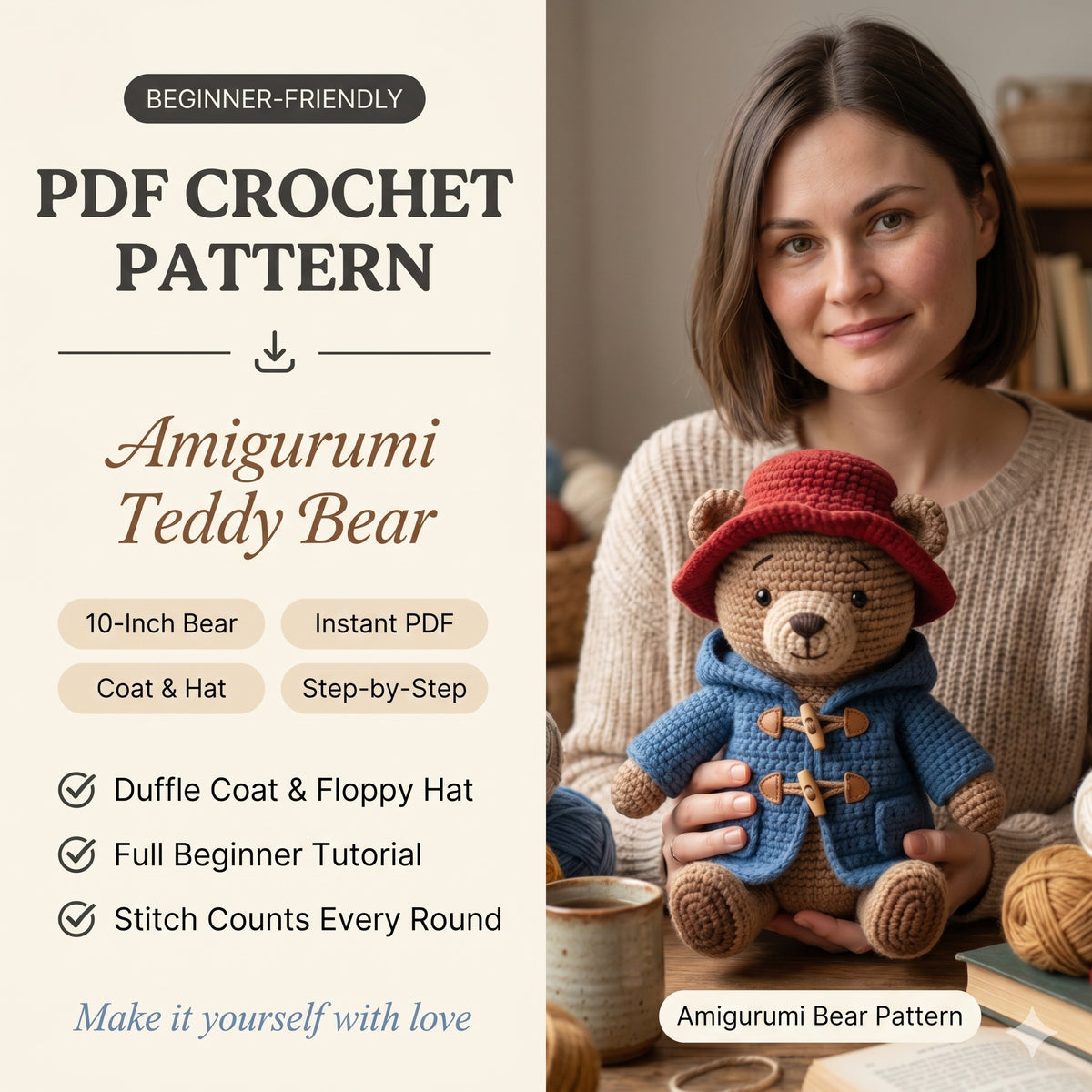 The Heartwarming Amigurumi Collection – 4 PDF Crochet Patterns