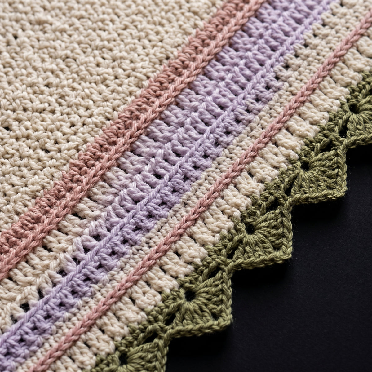 Crochet Baby Blanket Pattern PDF | 3D Butterfly & Flower Meadow Applique | 38x42 in | Intermediate, US Terms