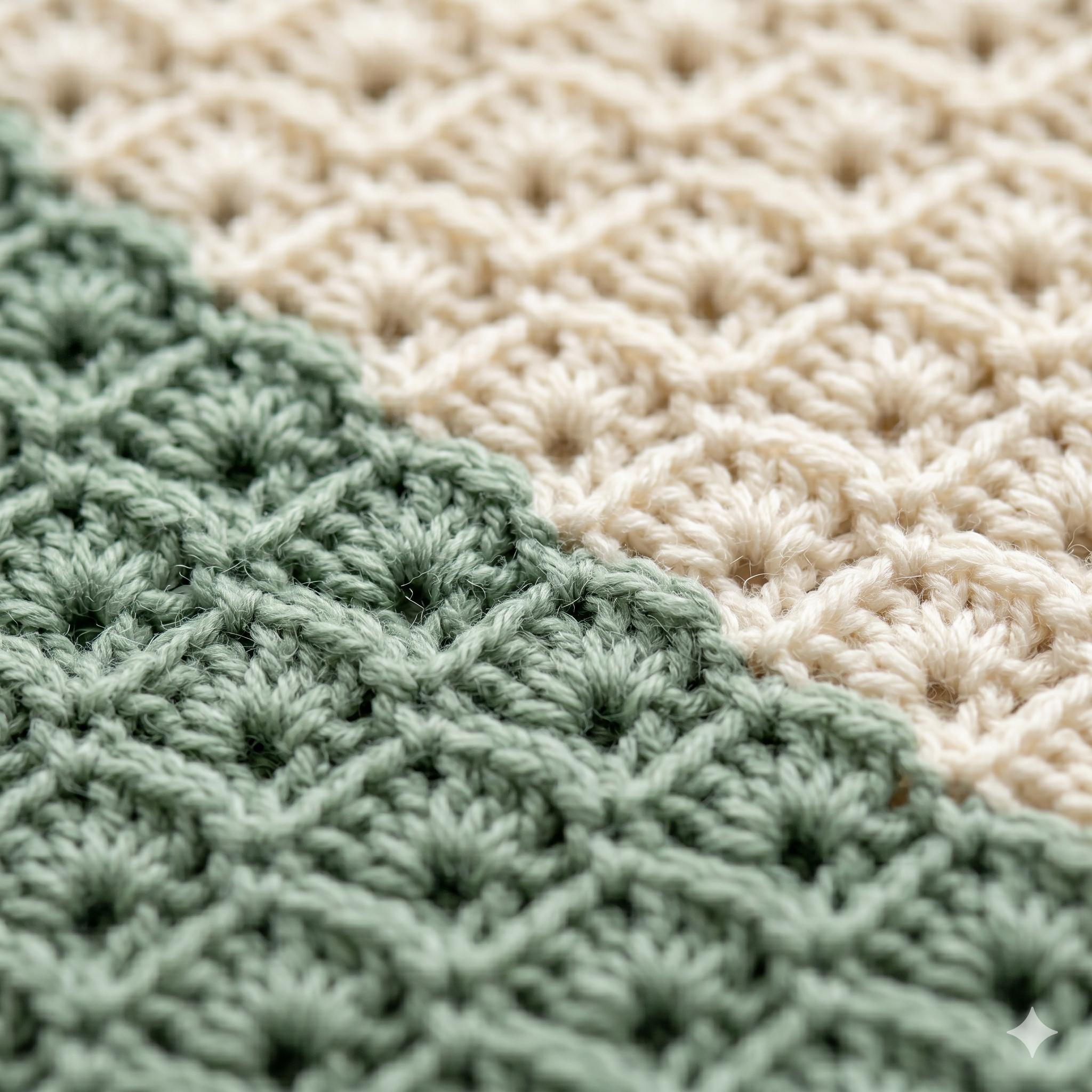 CROCHET PATTERN C2C Waffled Shell Stitch Blanket - Make Any Size Square or Rectangle - PDF Download