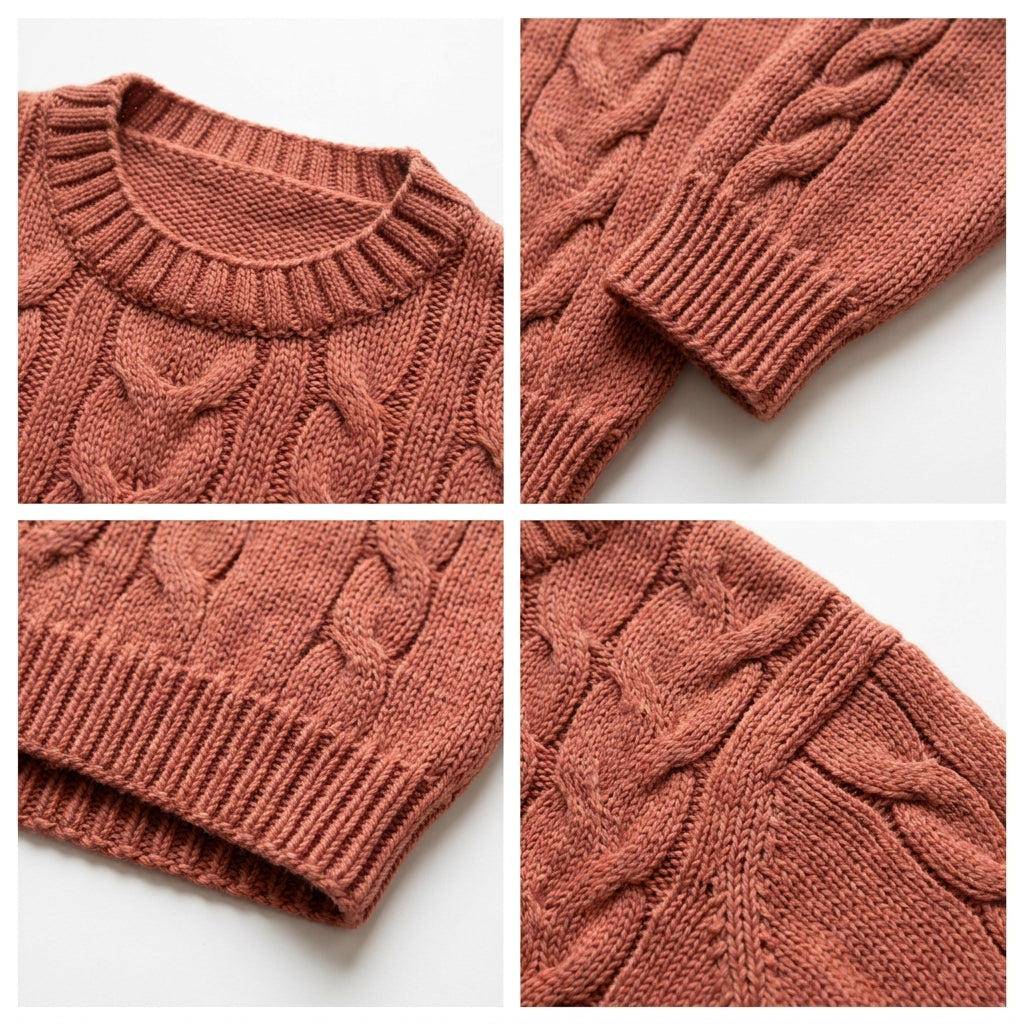 Cable Knit Sweater Pattern PDF | Oversized Merino Jumper 5 Sizes | Seamless Cable Pullover | Instant Download English and French