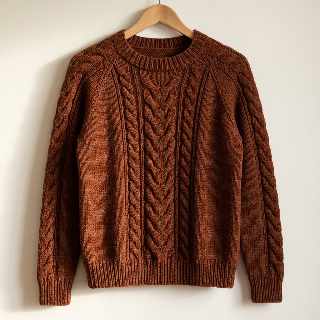 Cable Knit Sweater Pattern PDF | Oversized Merino Jumper 5 Sizes | Seamless Cable Pullover | Instant Download English and French