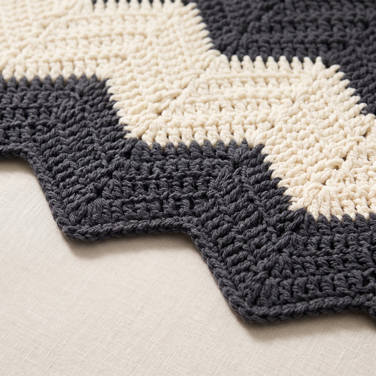Chevron Ripple Blanket Crochet Pattern | Easy Chunky Throw in Neutral Greys | Beginner Friendly, Any Size | Instant Download PDF