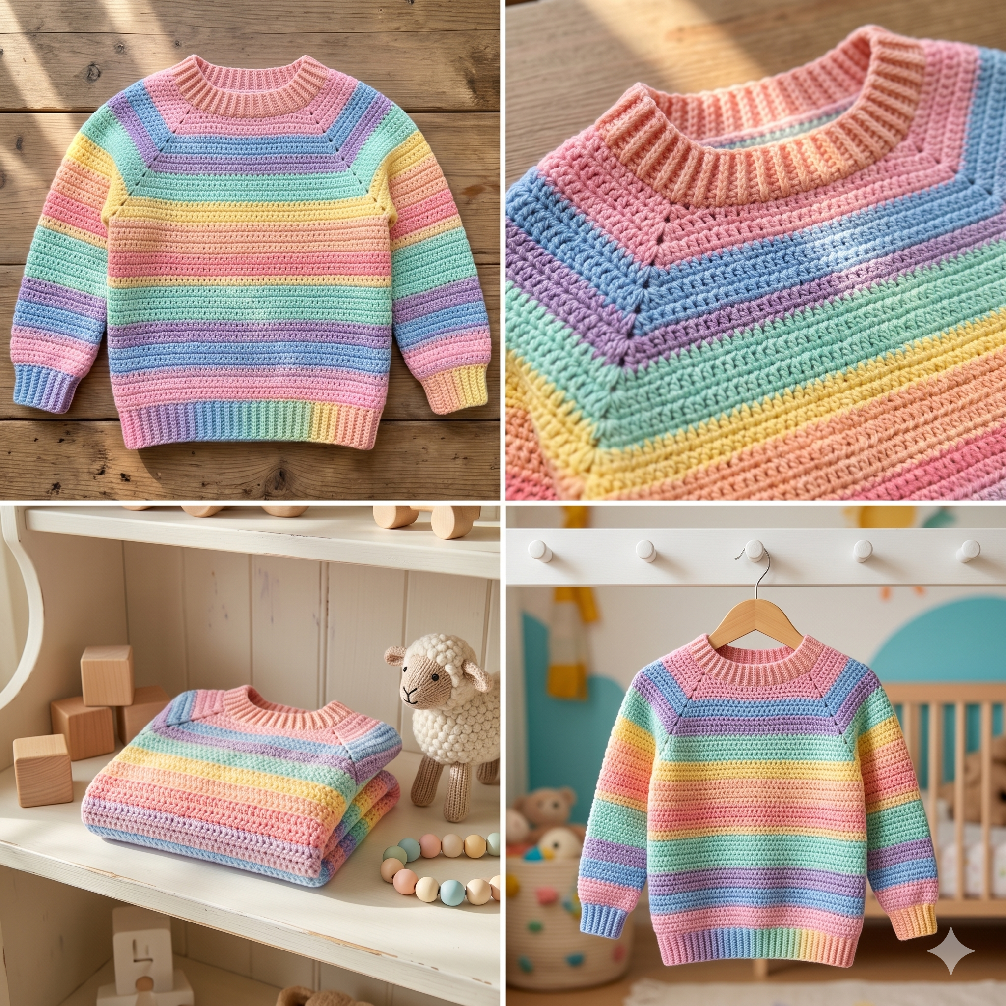 CROCHET PATTERN & VIDEO/ Athabasca Falls Children's Pullover, Easiest Children's Crochet Sweater, Easy Children's Pullover Pattern, Beginner