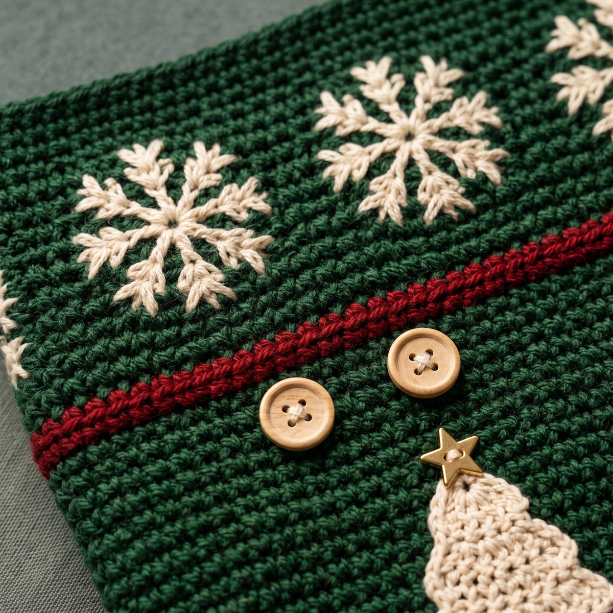 Crochet Christmas Bear Pattern PDF | Amigurumi with Santa Hat & Scarf