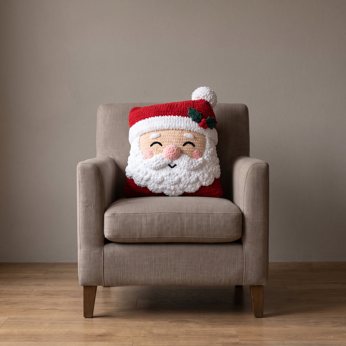 Christmas Pillow Crochet Pattern PDF | 4 Character Cushions — Santa, Snowman, Gingerbread, Deer