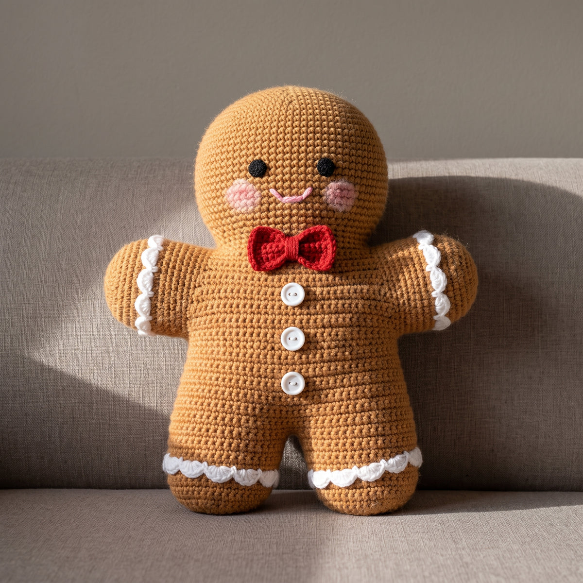 Christmas Pillow Crochet Pattern PDF | 4 Character Cushions — Santa, Snowman, Gingerbread, Deer