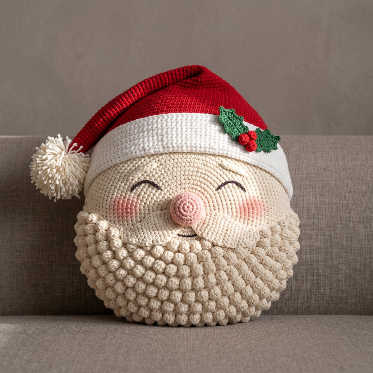 Christmas Pillow Crochet Pattern PDF | 4 Character Cushions — Santa, Snowman, Gingerbread, Deer