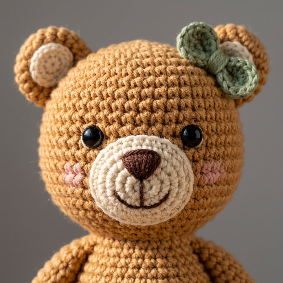 Crochet Teddy Bear Pattern PDF | Amigurumi Bear with Dress & Bow | 8-10 in Finished | US Terms, Photo Tutorial