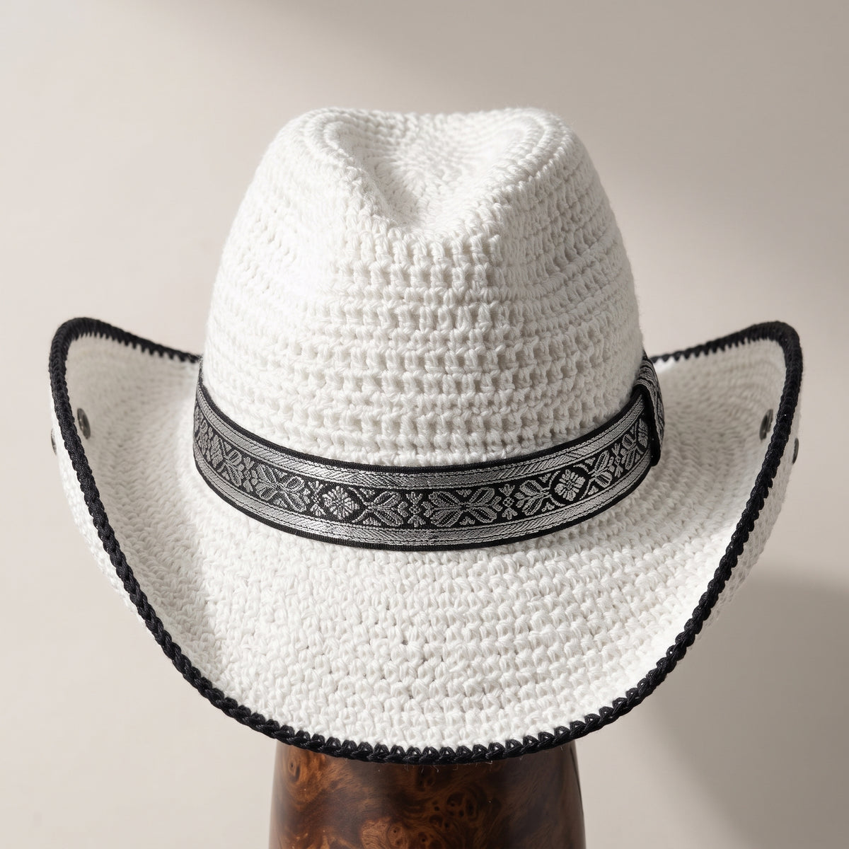 Crochet Cowboy Hat Pattern PDF, Wide Brim Western Hat, Cowgirl Hat