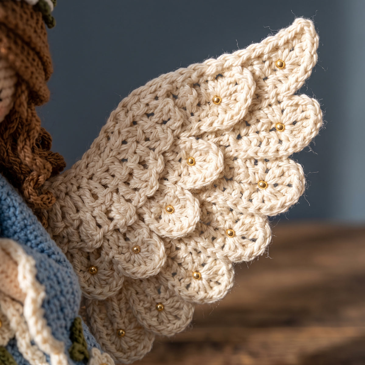 Crochet Angel Pattern PDF, Floral Praying Angel Doll with Lace Wings, Christmas Tree Topper and Home Decor