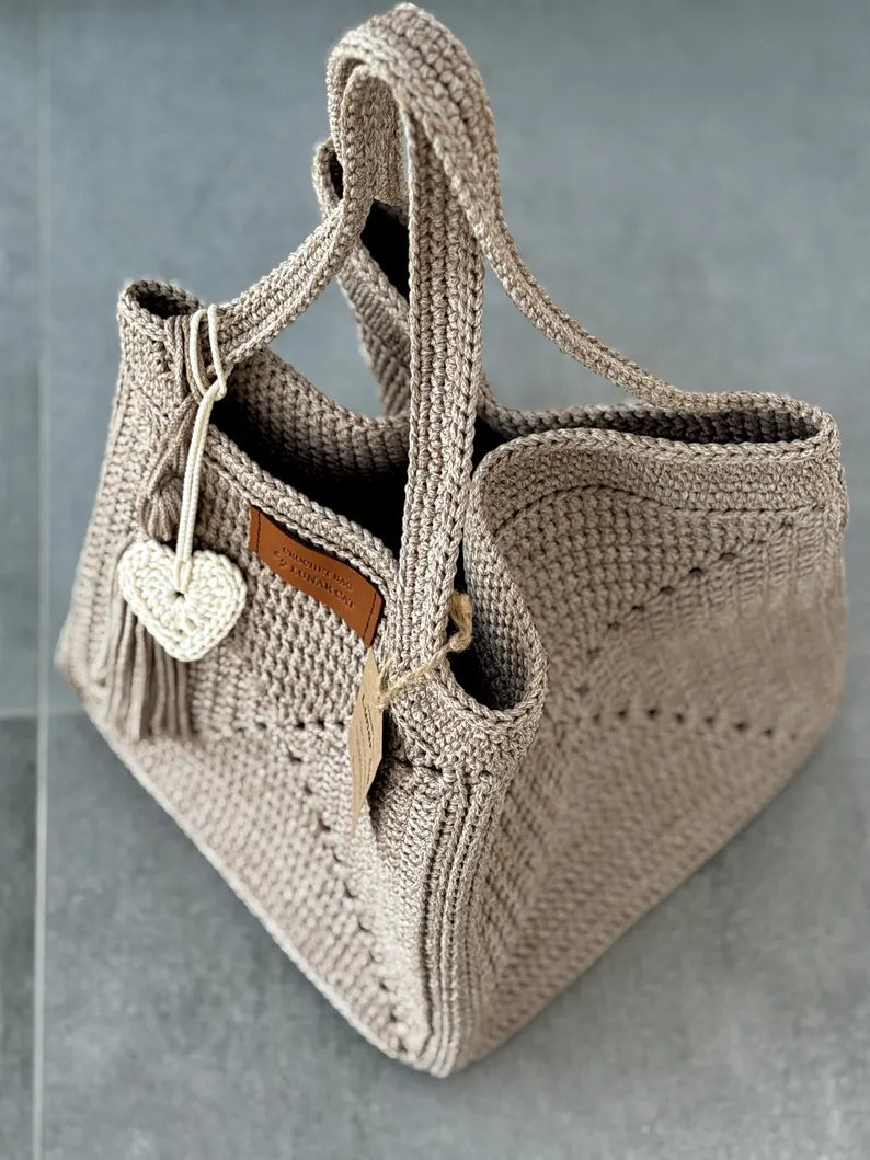 Crochet Granny Square Tote Bag Pattern, Beginner Friendly (PDF)