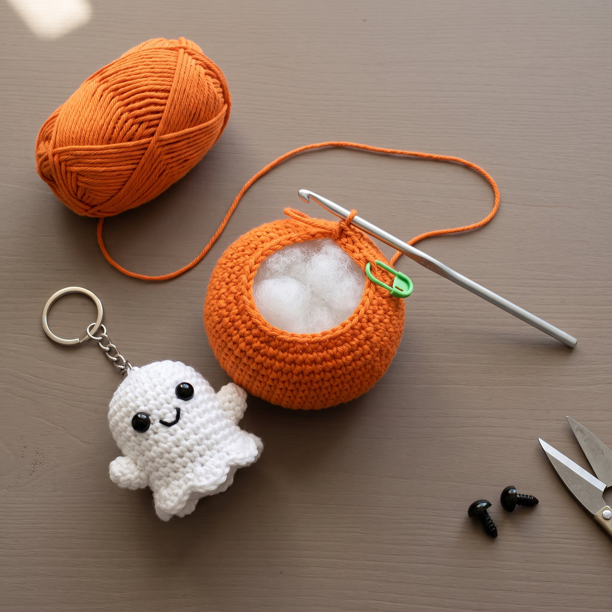 Halloween Crochet Keychain Pattern PDF, 8 Amigurumi Designs, US Terms