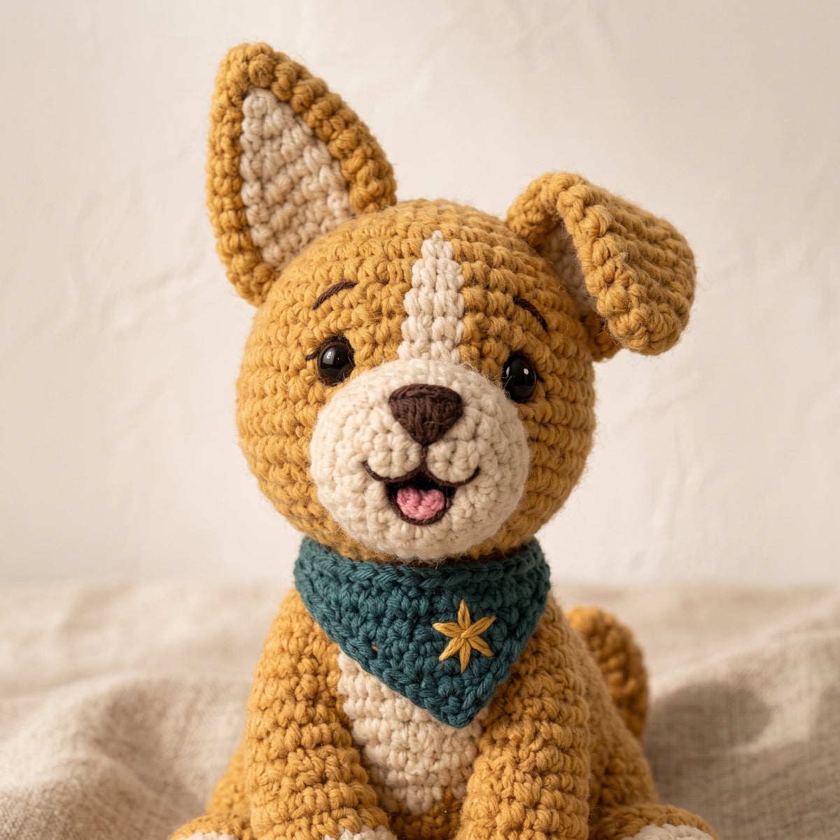 Crochet Puppy Pattern Bundle PDF, 3 Seated Plush Dogs, Floppy Ear, Curly Spaniel and Odd Ear Puppy, Amigurumi Dog