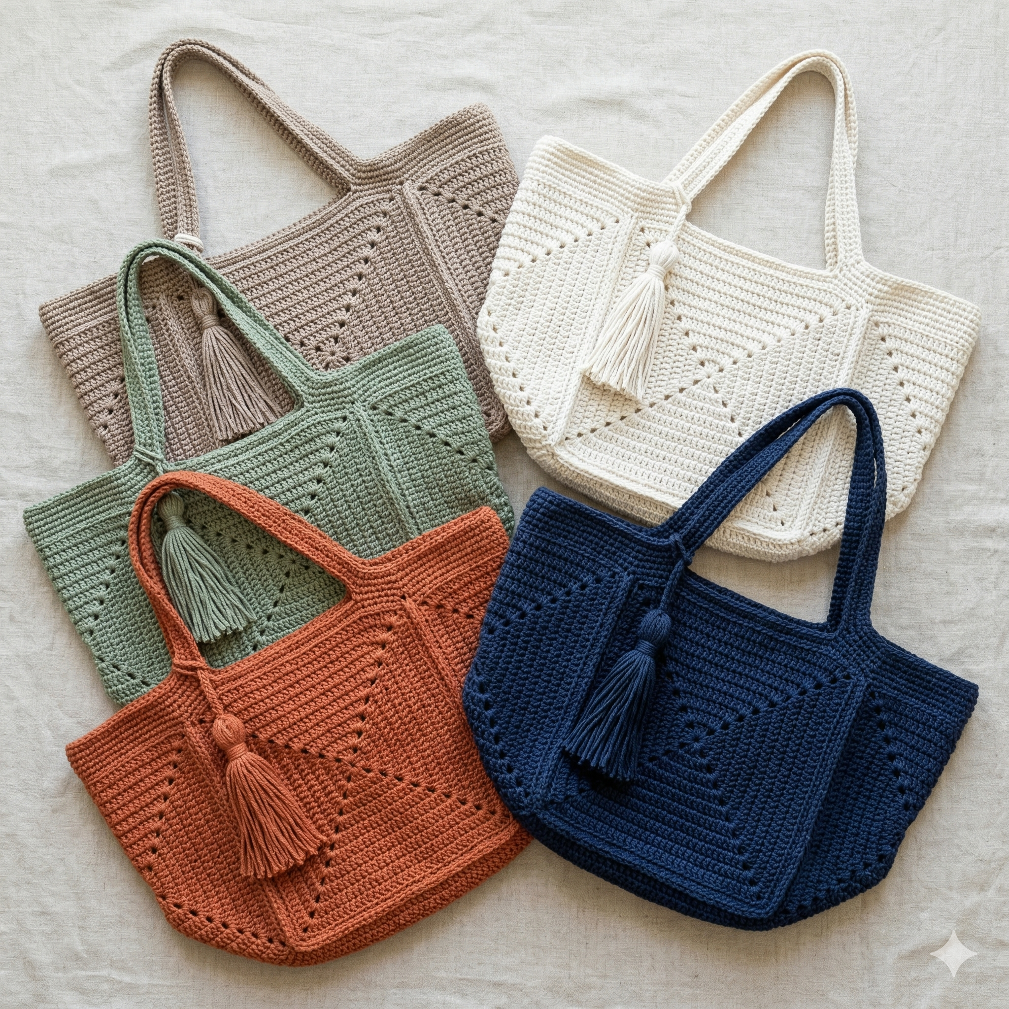Crochet Granny Square Tote Bag Pattern, Beginner Friendly (PDF)