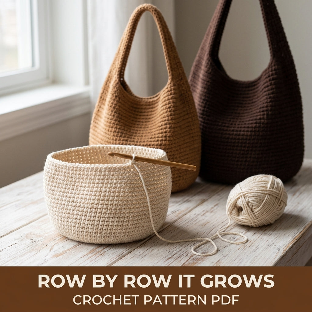 Slouchy Hobo Bag Crochet Pattern PDF - Teardrop Shoulder Bag