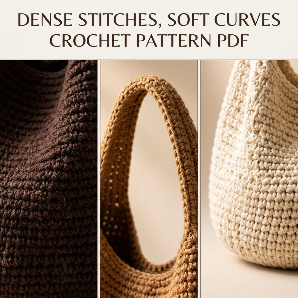 Slouchy Hobo Bag Crochet Pattern PDF - Teardrop Shoulder Bag