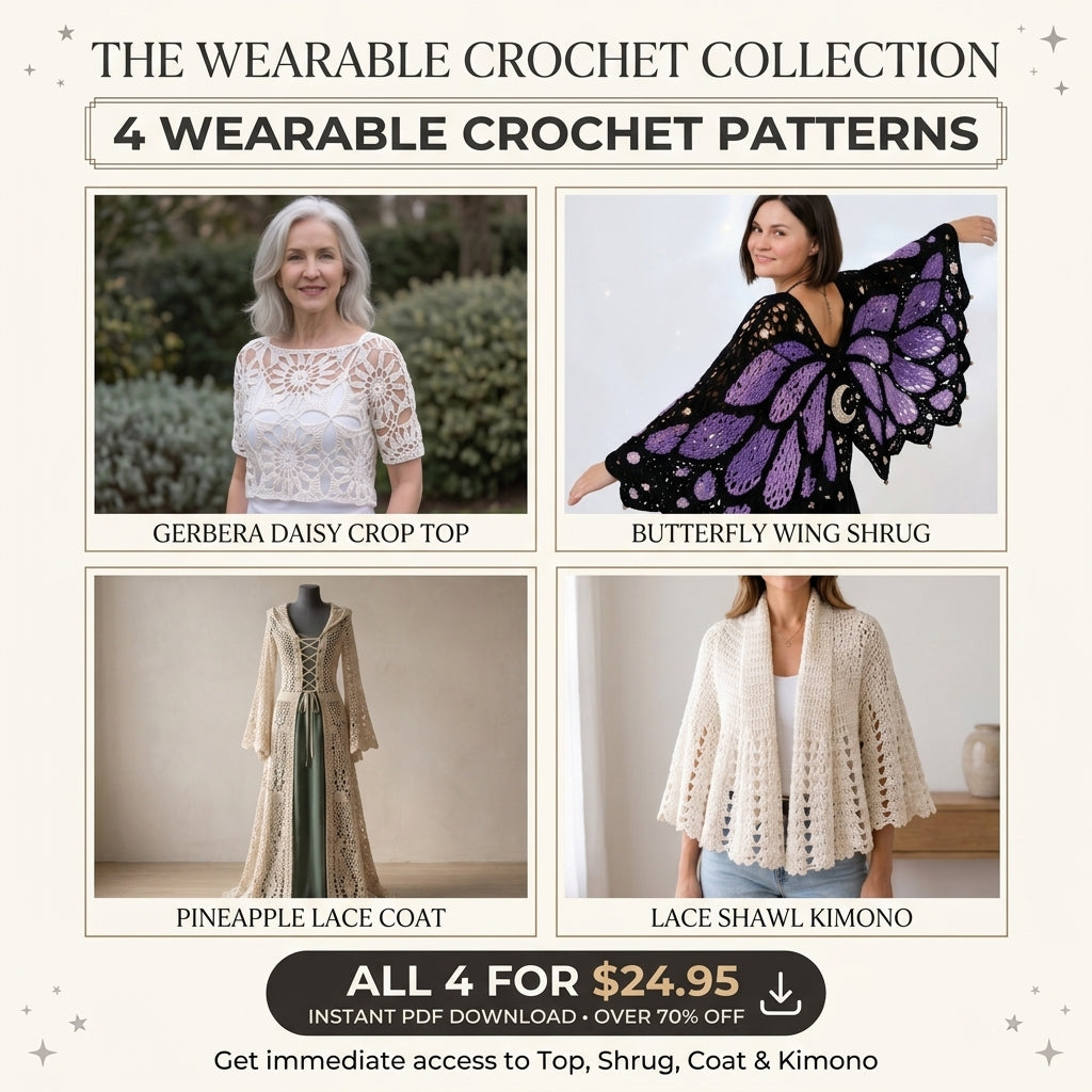 The Wearable Crochet Collection – 4 Statement PDF Crochet Patterns
