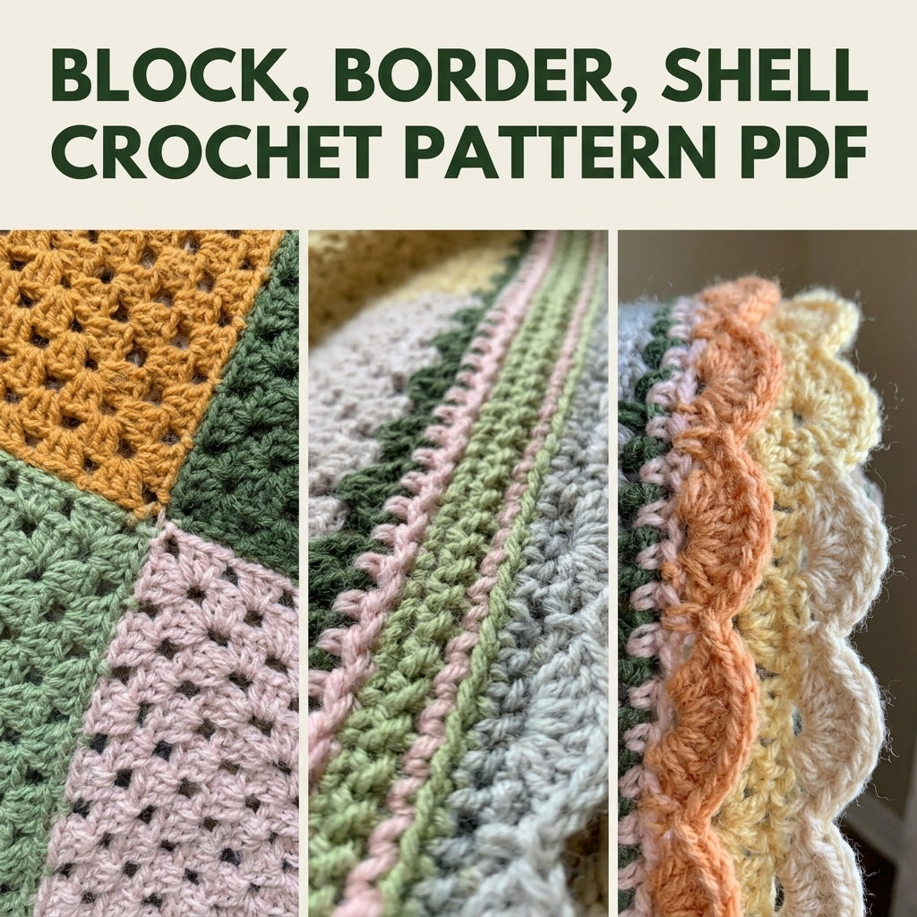 Granny Block Blanket Crochet Pattern PDF – Patchwork Granny Stitch Afghan