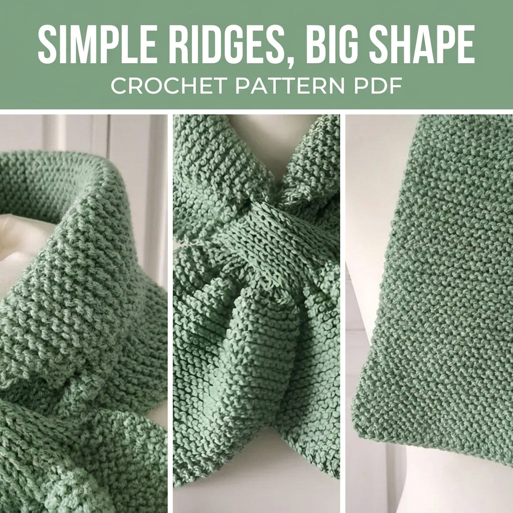 Keyhole Scarf Crochet Pattern PDF - Pull Through Bow Scarf, Textured Neck Warmer for Women