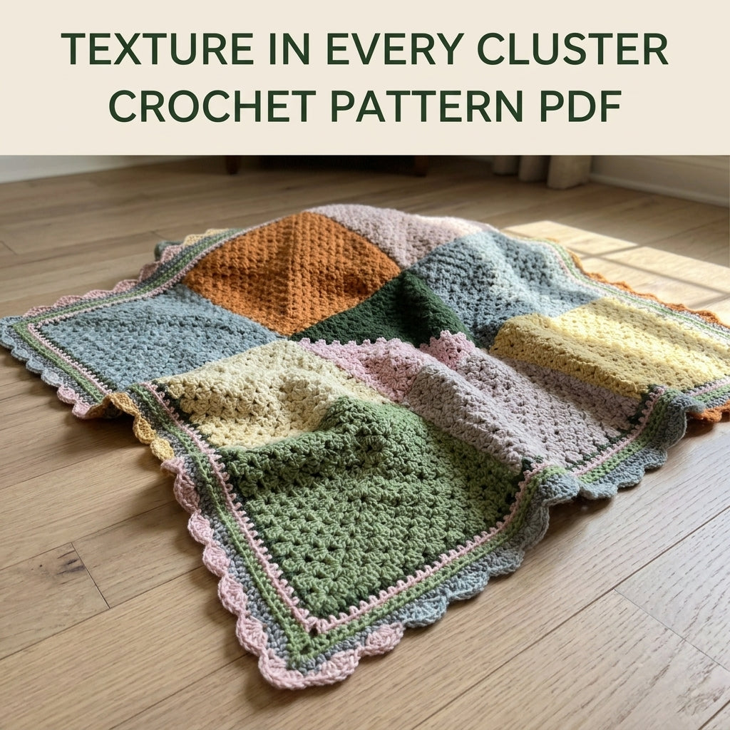 Granny Block Blanket Crochet Pattern PDF – Patchwork Granny Stitch Afghan