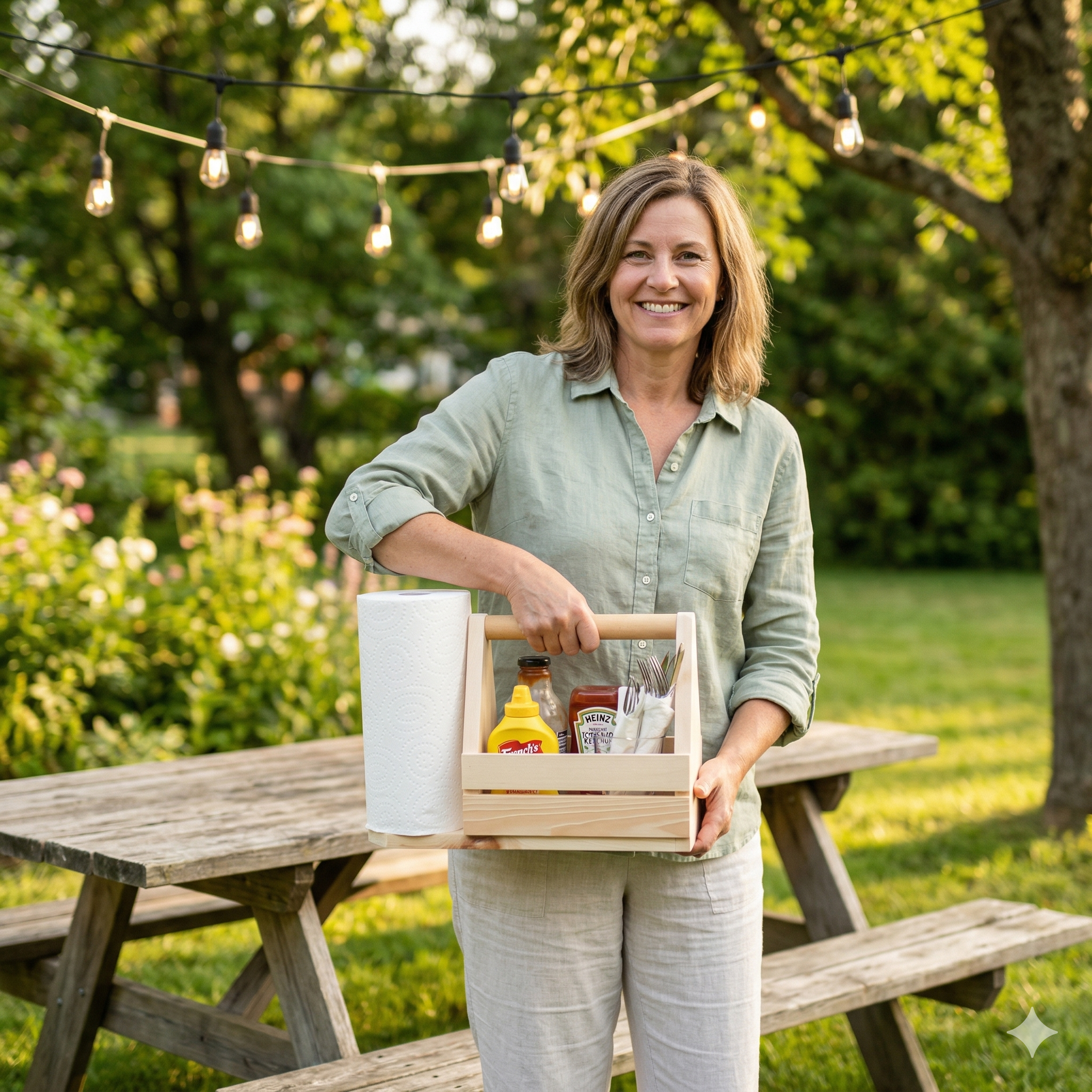 DIY Picnic Caddie Plans: Easy Beginner Woodworking Project (PDF Download)