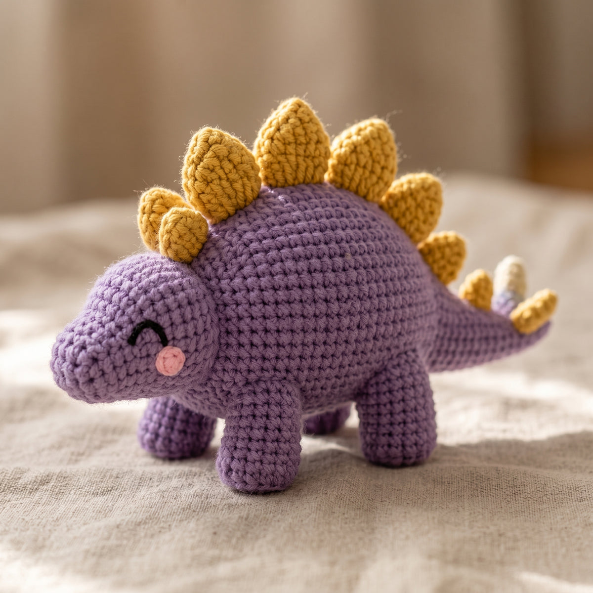 Dinosaur Crochet Pattern PDF, 8 Amigurumi Dinosaurs, T-Rex, Triceratops, Stegosaurus, Baby Safe Embroidered Eyes, Beginner