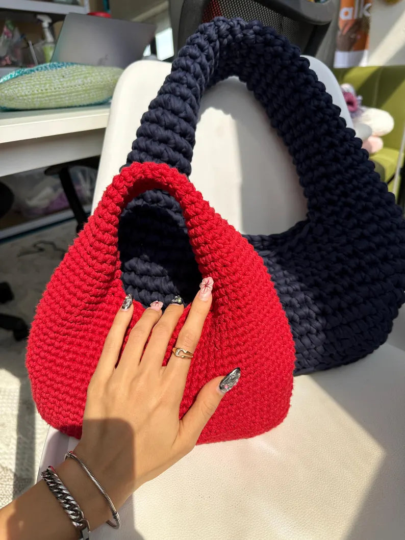 The Donut Bag (2 SIZES) by bygalk. beginner-friendly Crochet Bag Pattern with full video tutorial + step-by-step photo guides