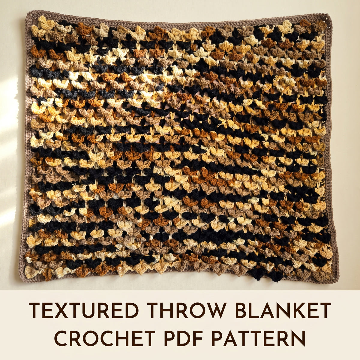 Dragon Scale Crochet Blanket Pattern | Textured Overlapping Scales | Beginner Friendly, Any Size | US Terms | Instant Download PDF