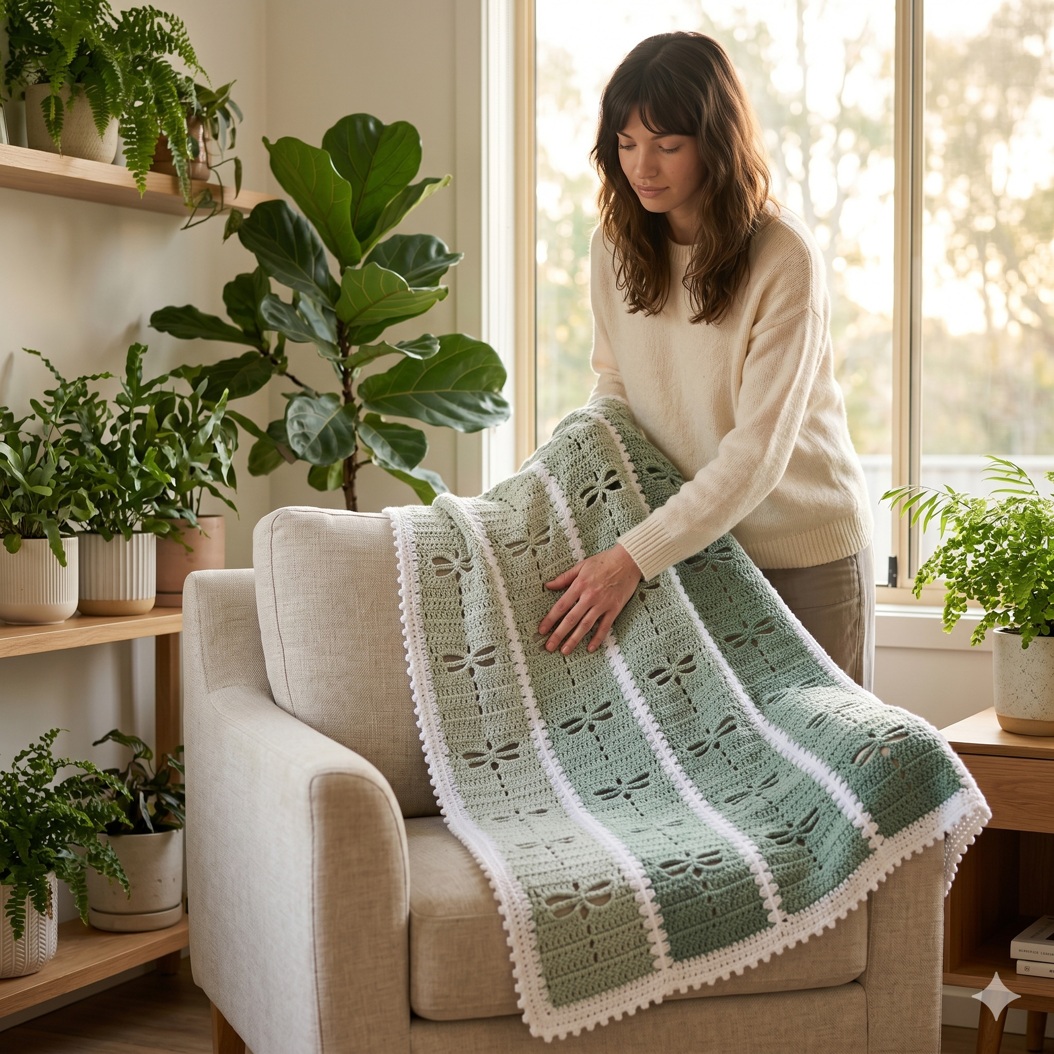 Dragonfly Mile A Minute Blanket — Crochet Pattern (PDF) | Easy Strip Throw