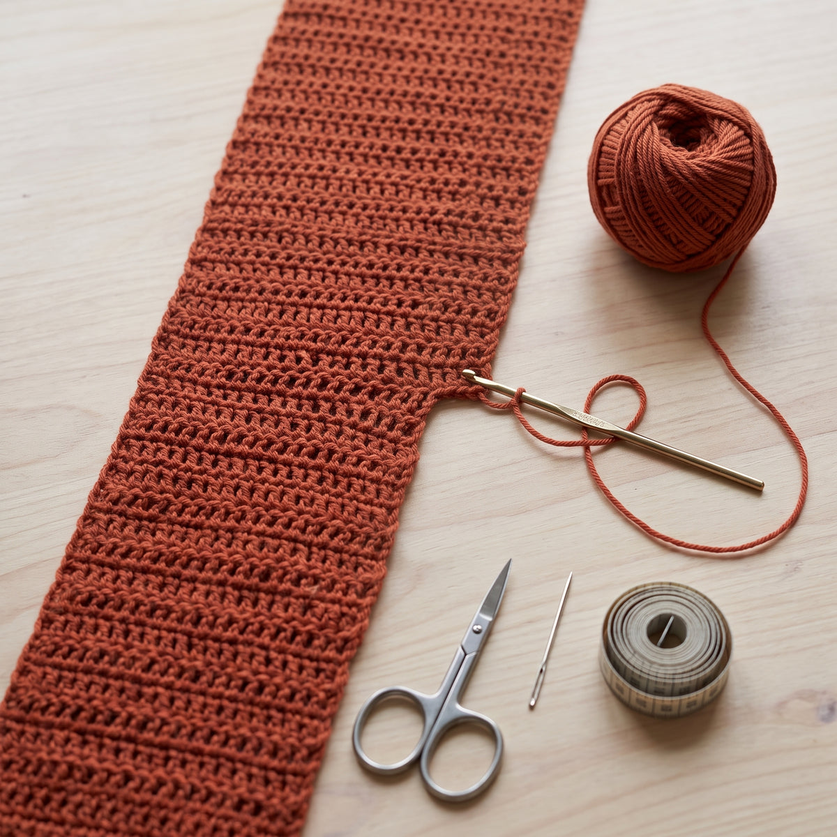 Easy Crochet Scarf Pattern for Absolute Beginners | First Crochet Project, Half Double Crochet Only | US Terms | Instant PDF