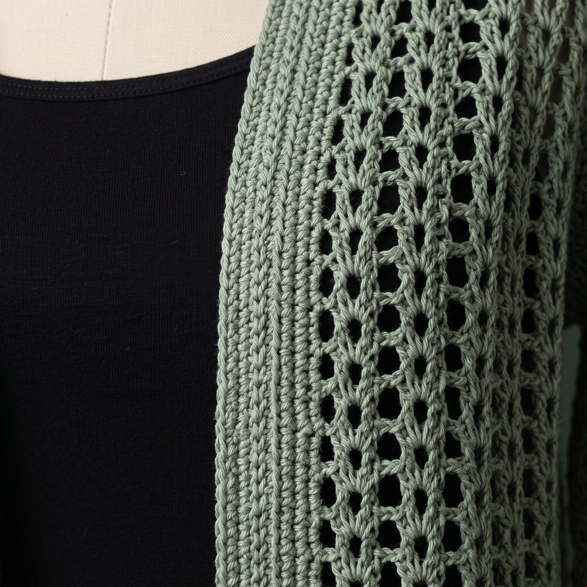 Easy Mesh Cardigan Crochet Pattern PDF, XS-5XL, Plus Size Friendly