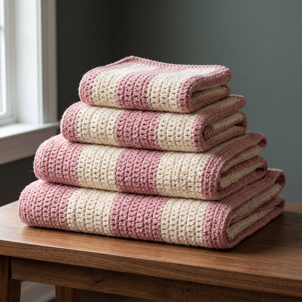 Easy Crochet Blanket Pattern PDF, Half Double Crochet Throw, Beginner Blanket, 4 Sizes Baby to Large Throw, Striped Option