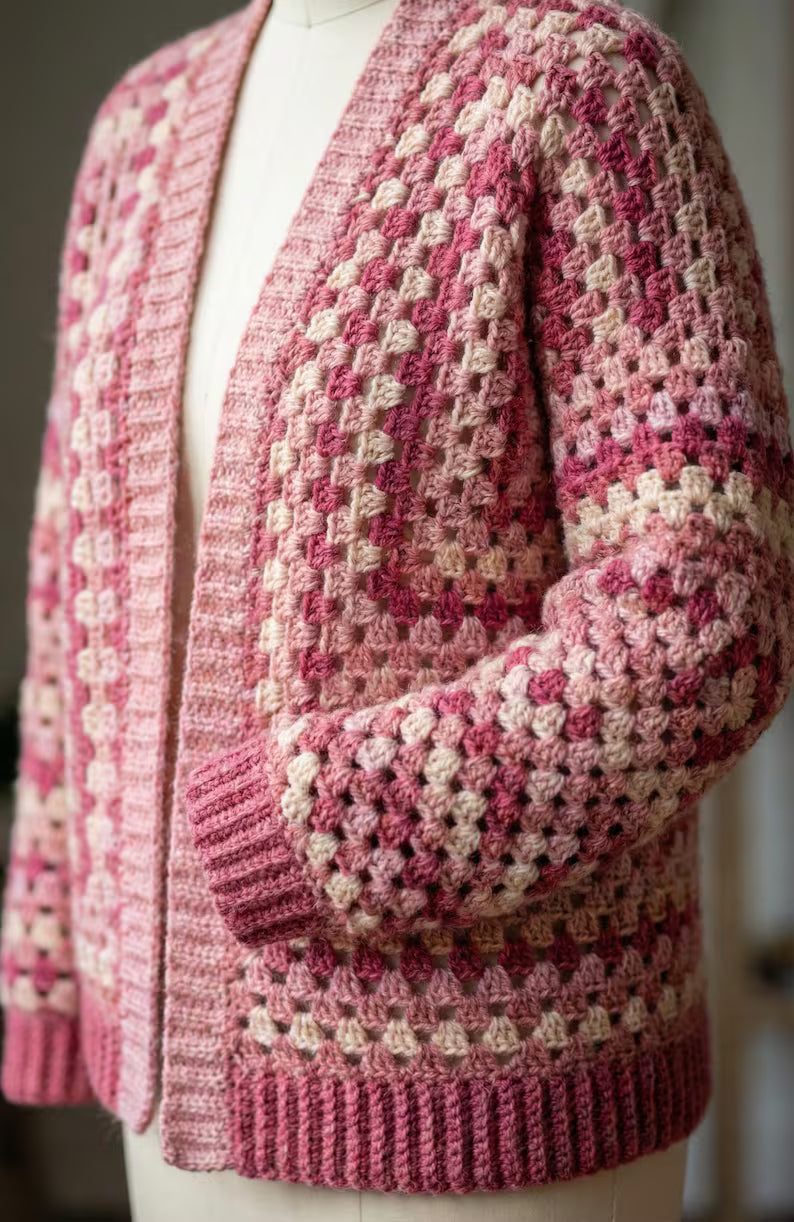 Easy Hexagon Cardigan Crochet Pattern : Beginner Granny Hexi Sweater